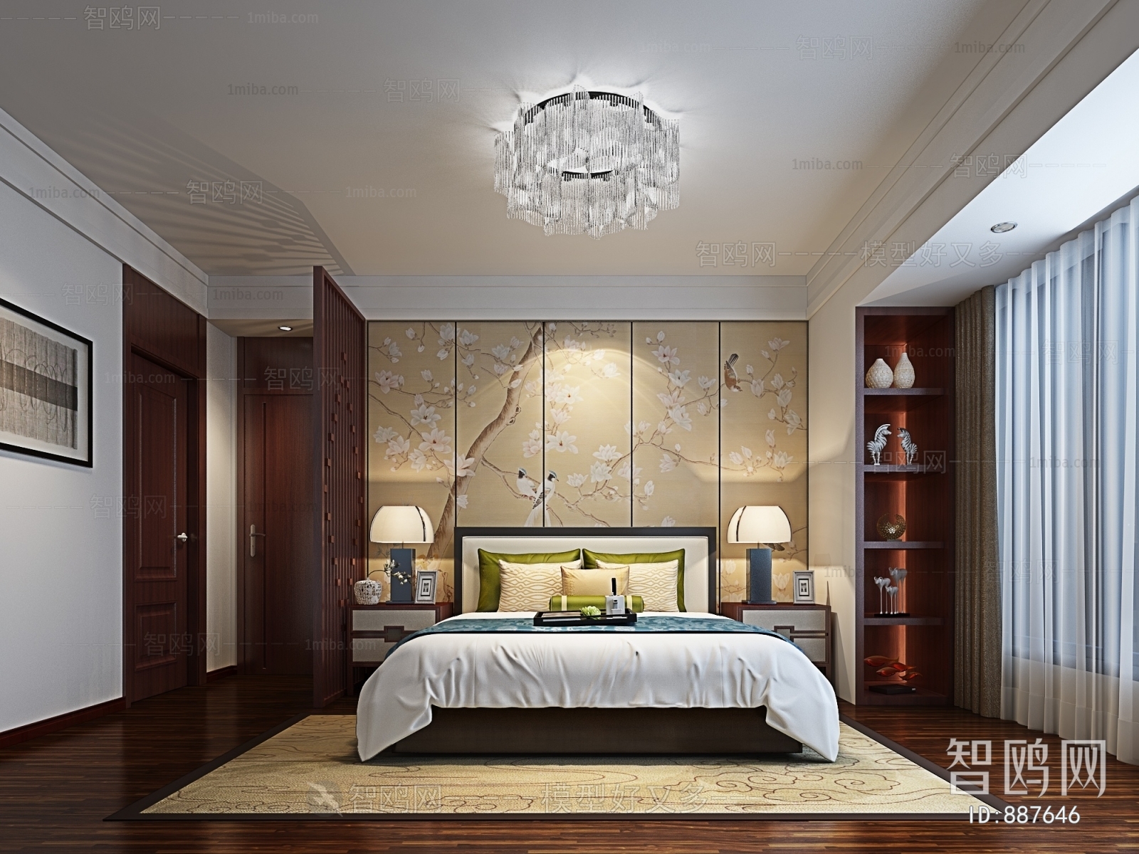 New Chinese Style Bedroom