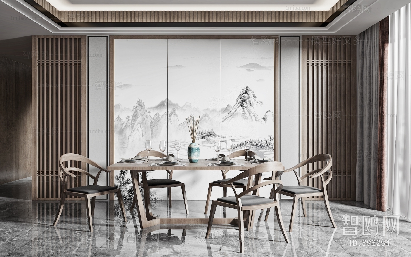 New Chinese Style Dining Room