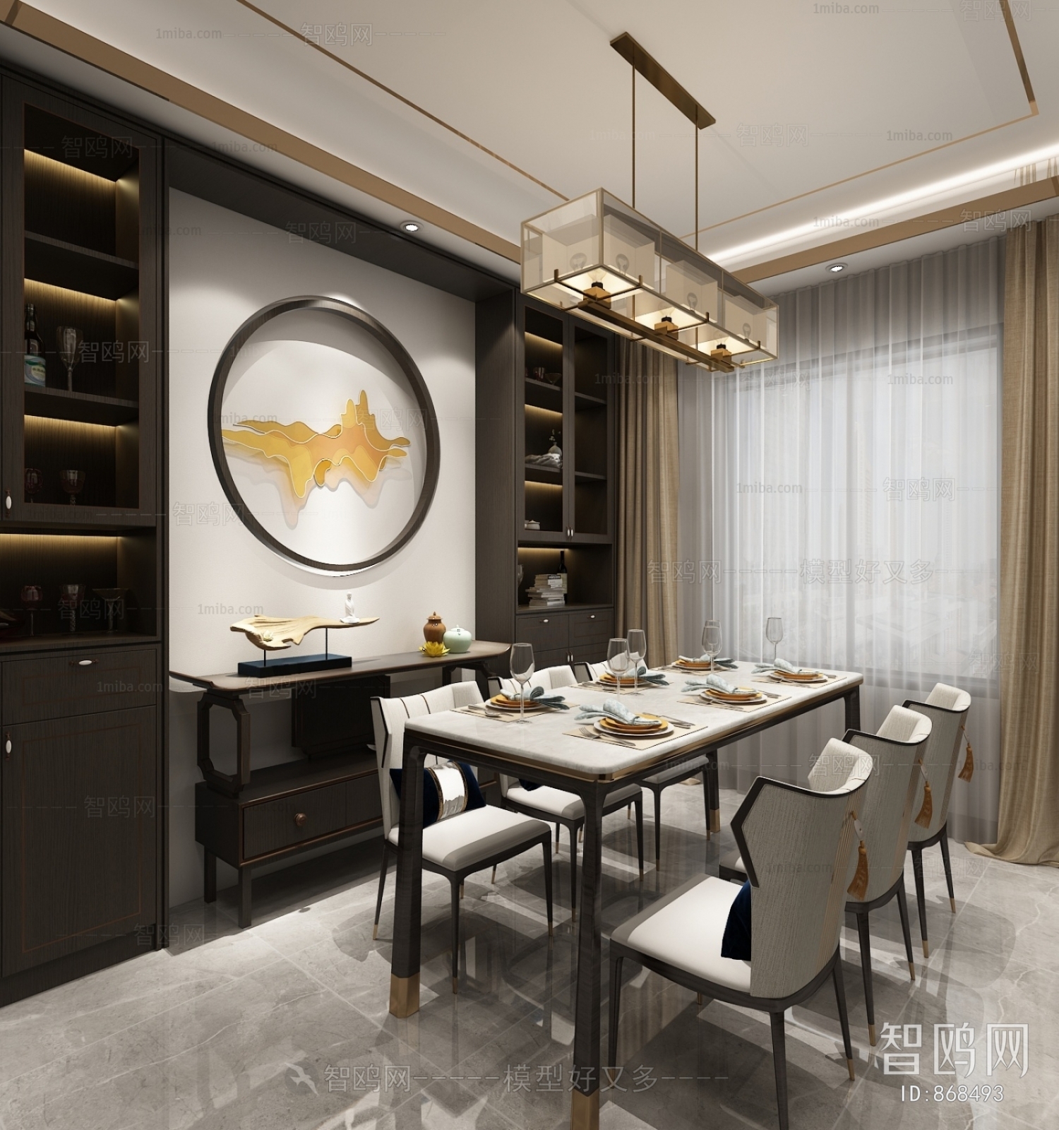 New Chinese Style Dining Room