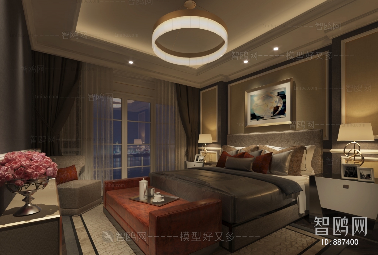 New Chinese Style Bedroom