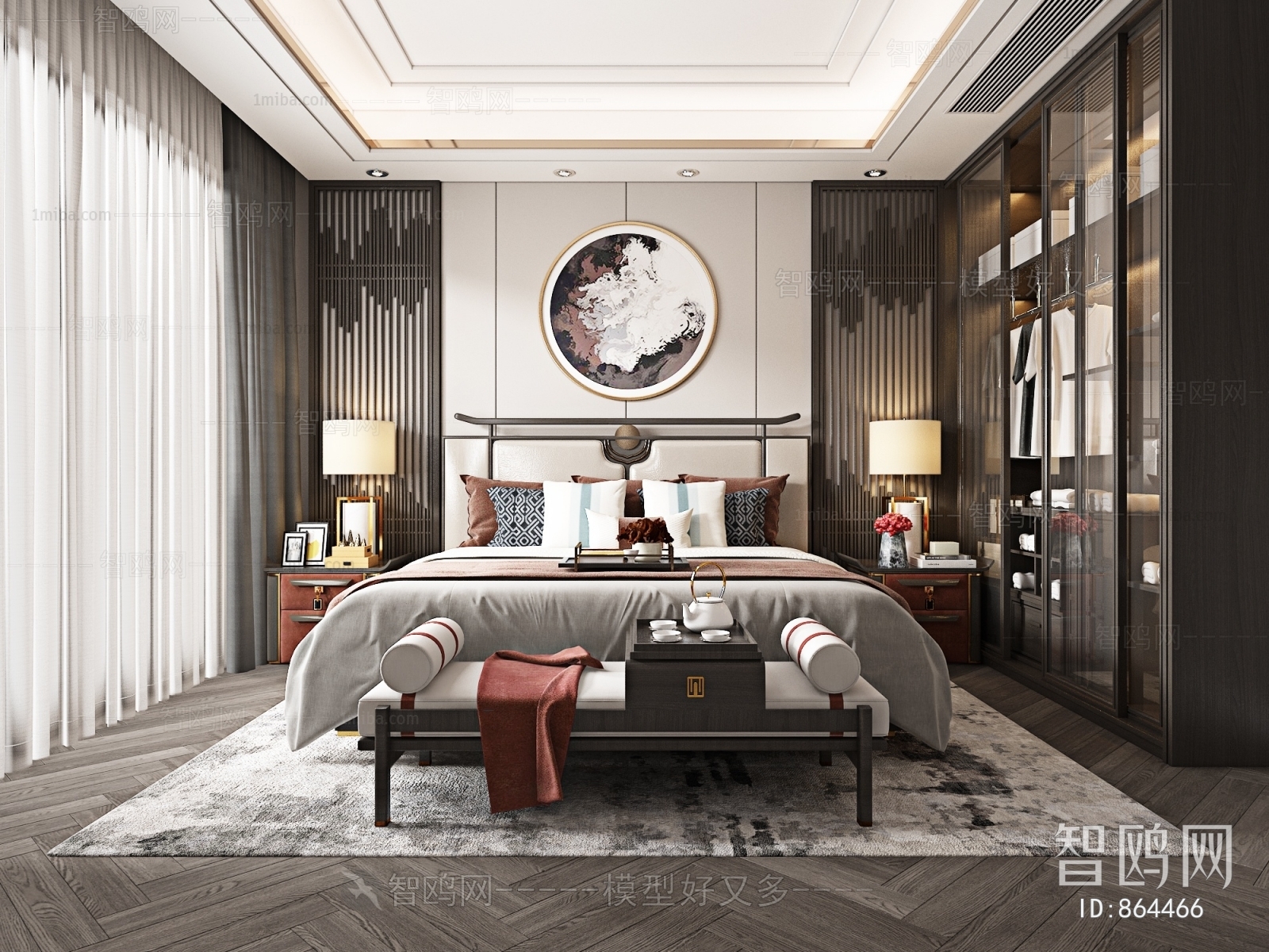 New Chinese Style Bedroom