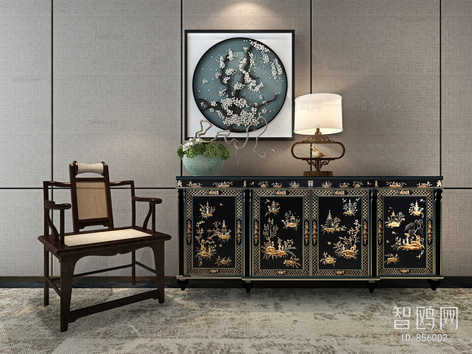 Chinese Style Decorative Cabinet