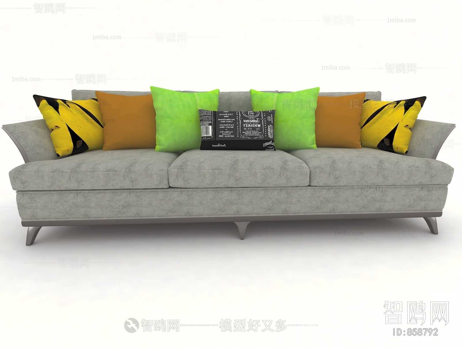 New Chinese Style Three-seat Sofa