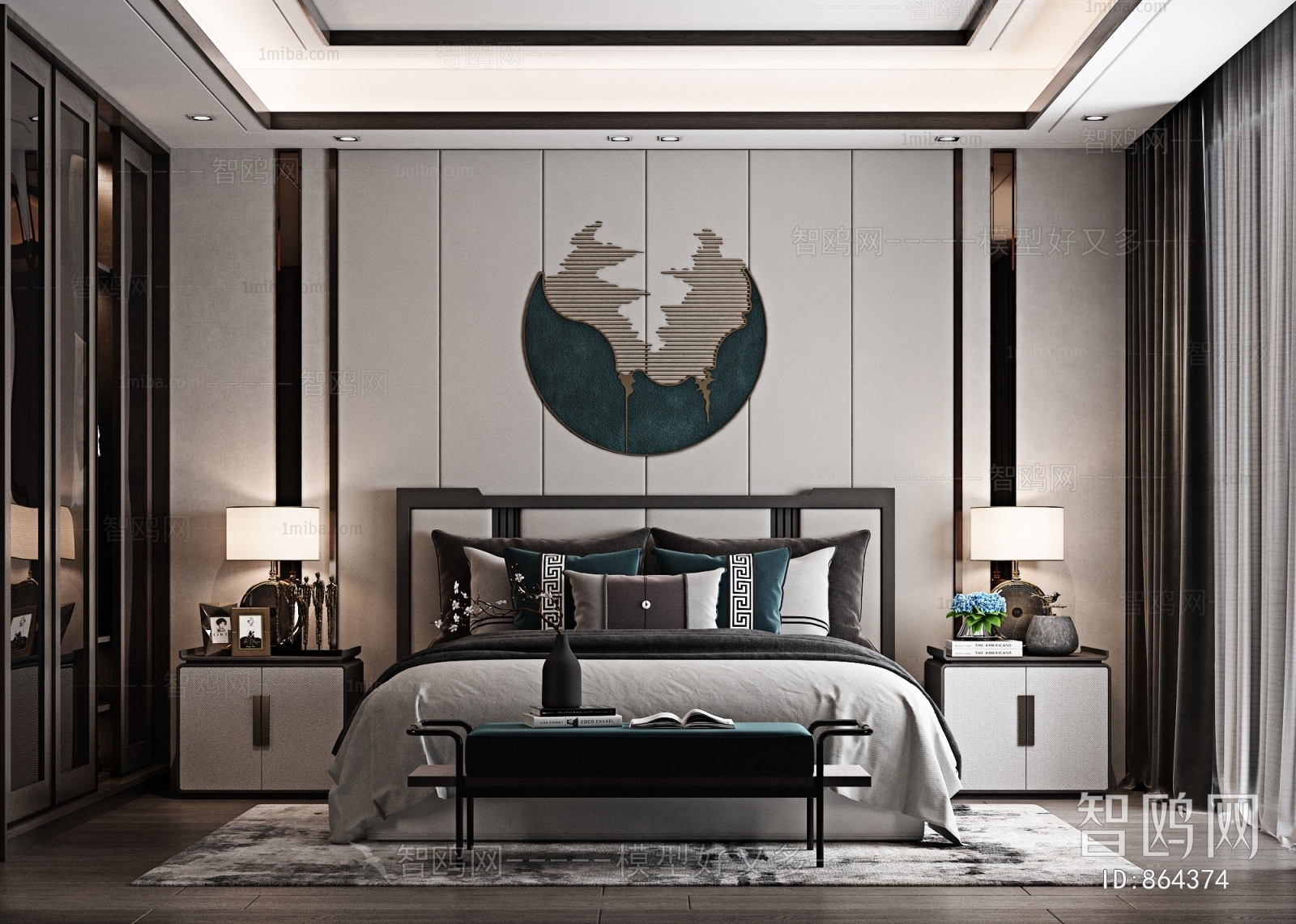 New Chinese Style Bedroom