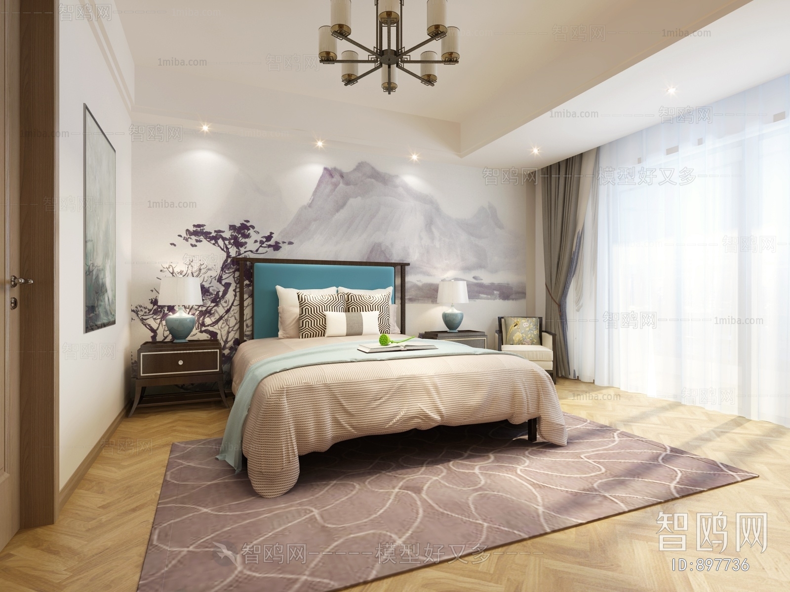 New Chinese Style Bedroom