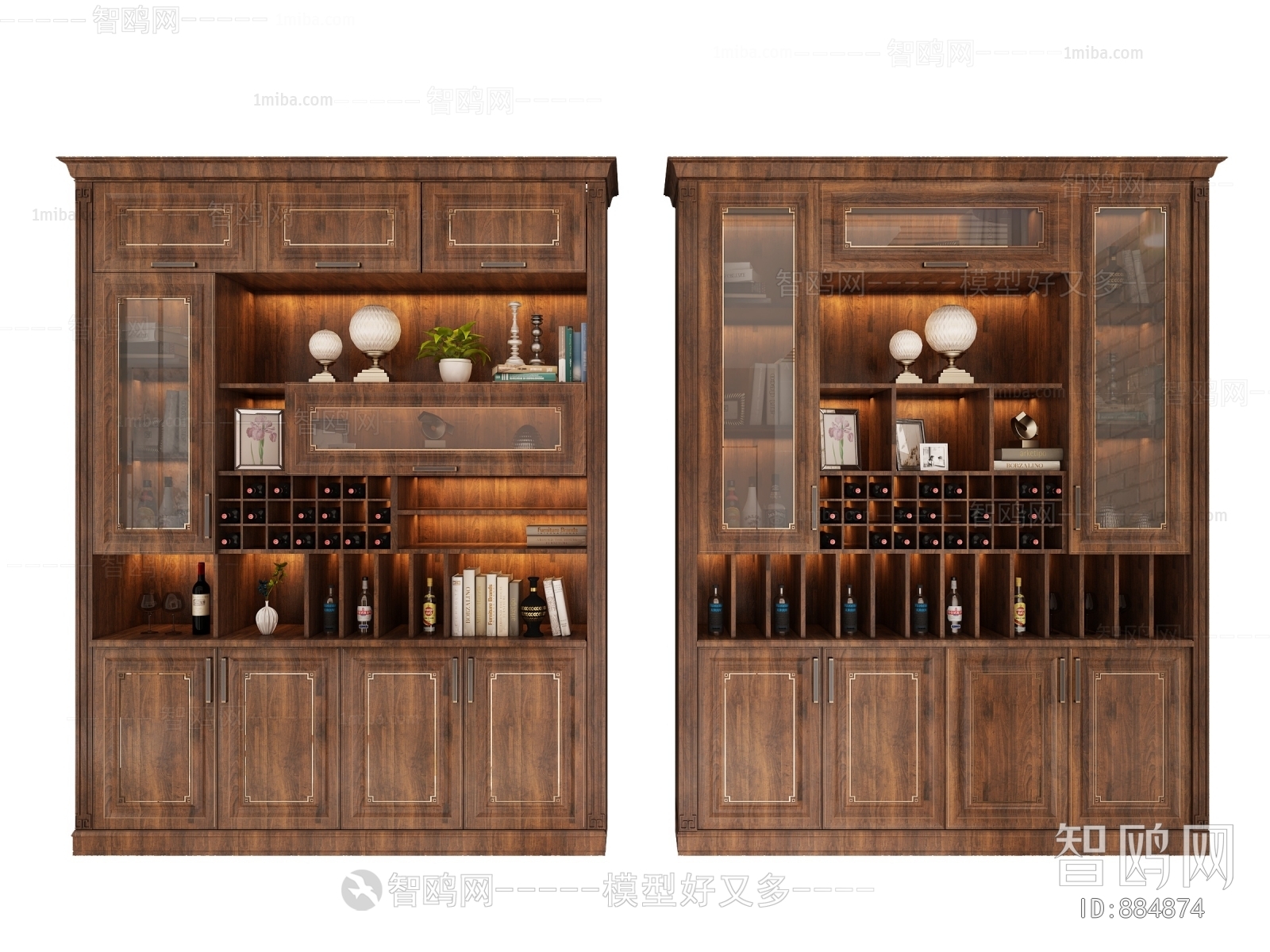 New Chinese Style Wine Cabinet