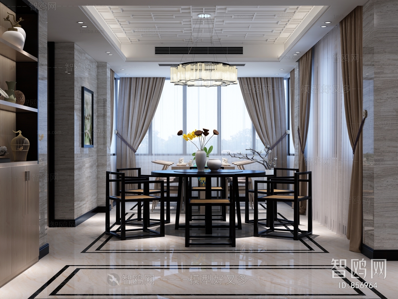 New Chinese Style Dining Room