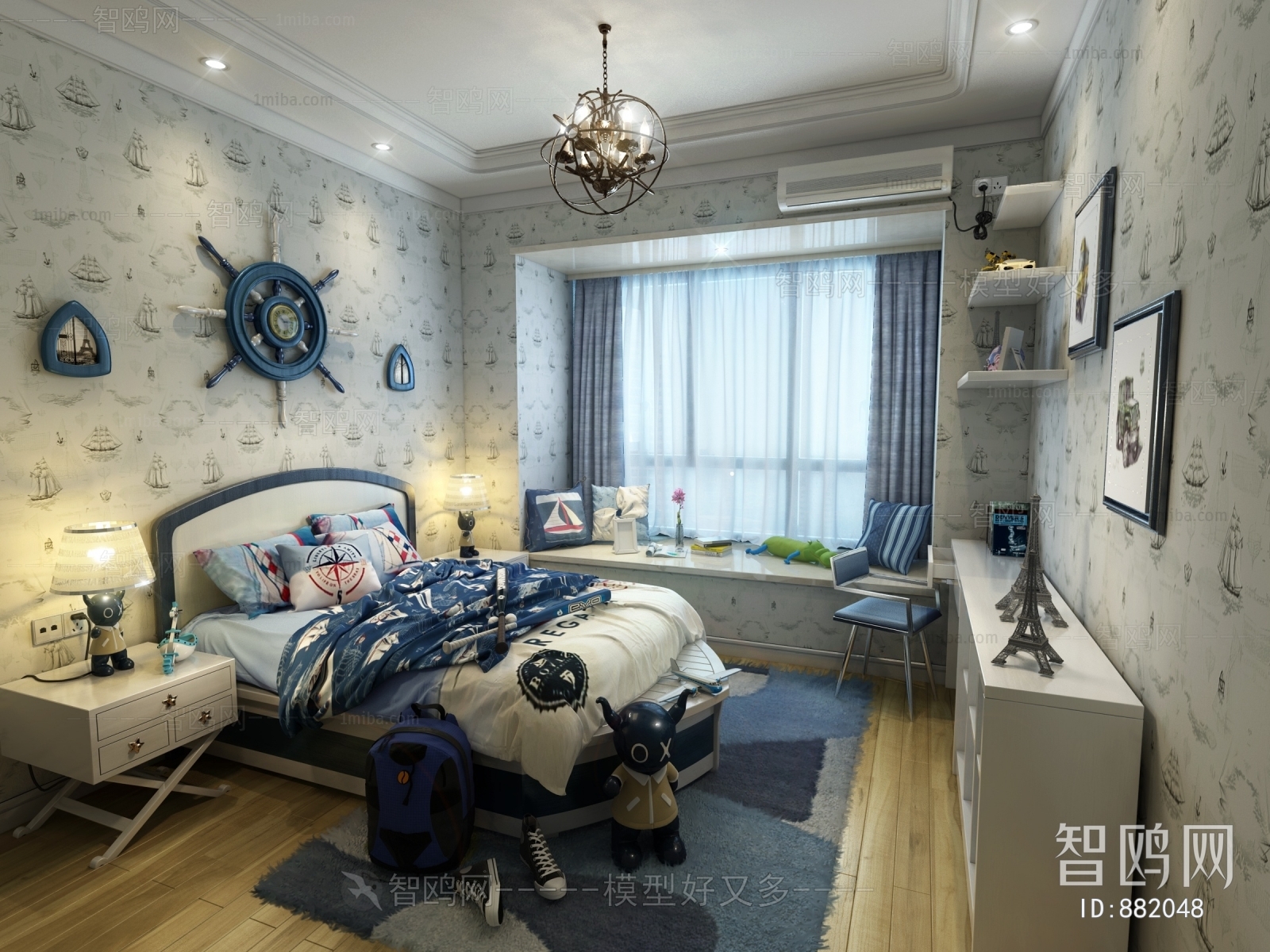 Modern Boy's Room And Son's Room