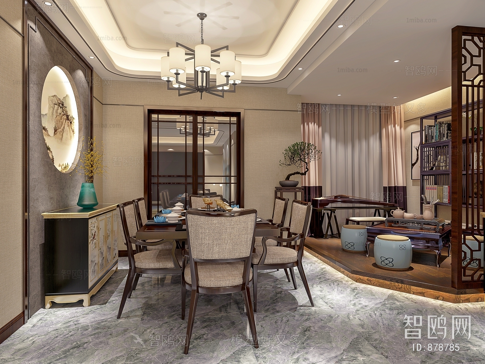 New Chinese Style Dining Room