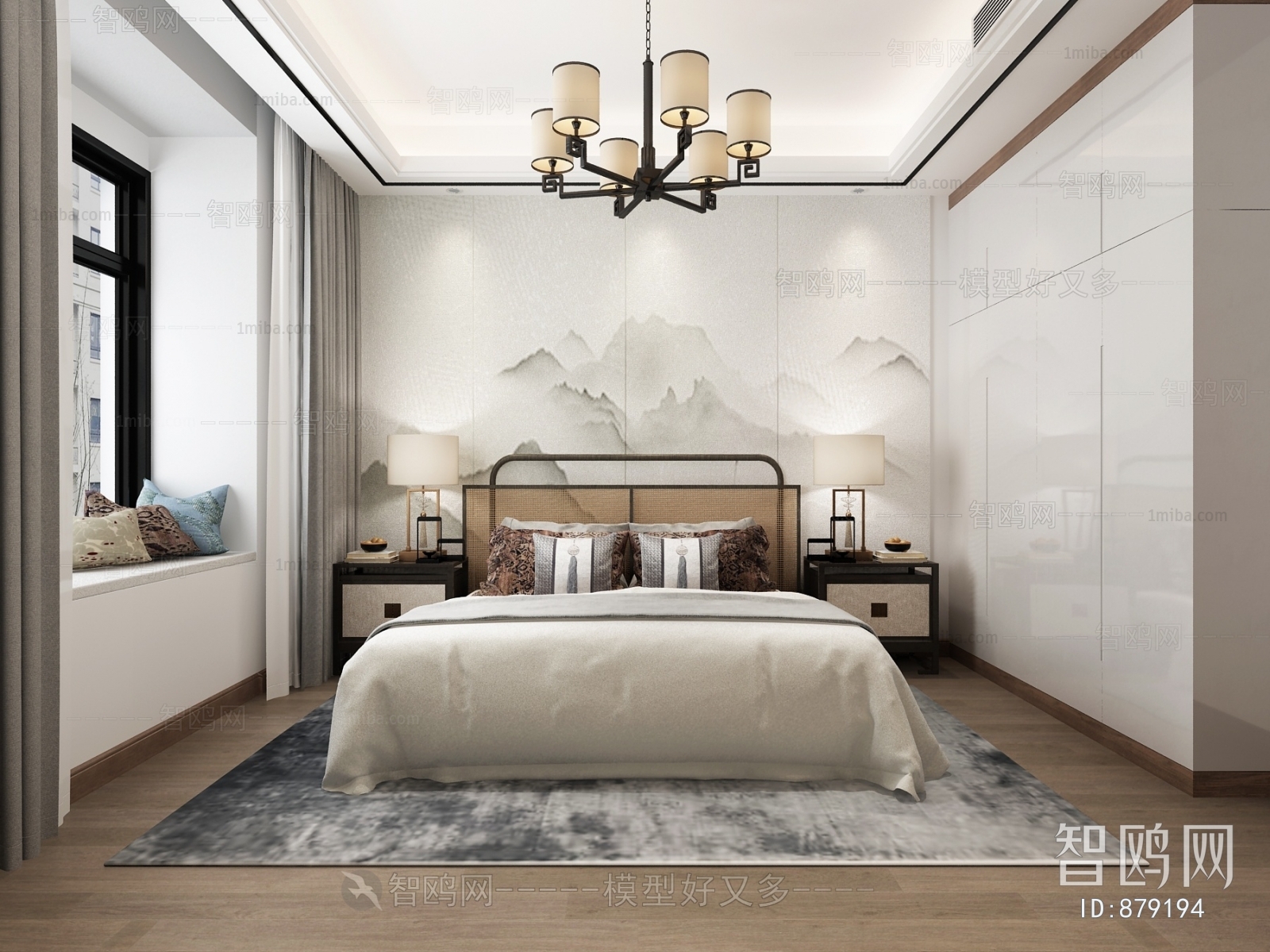 New Chinese Style Bedroom