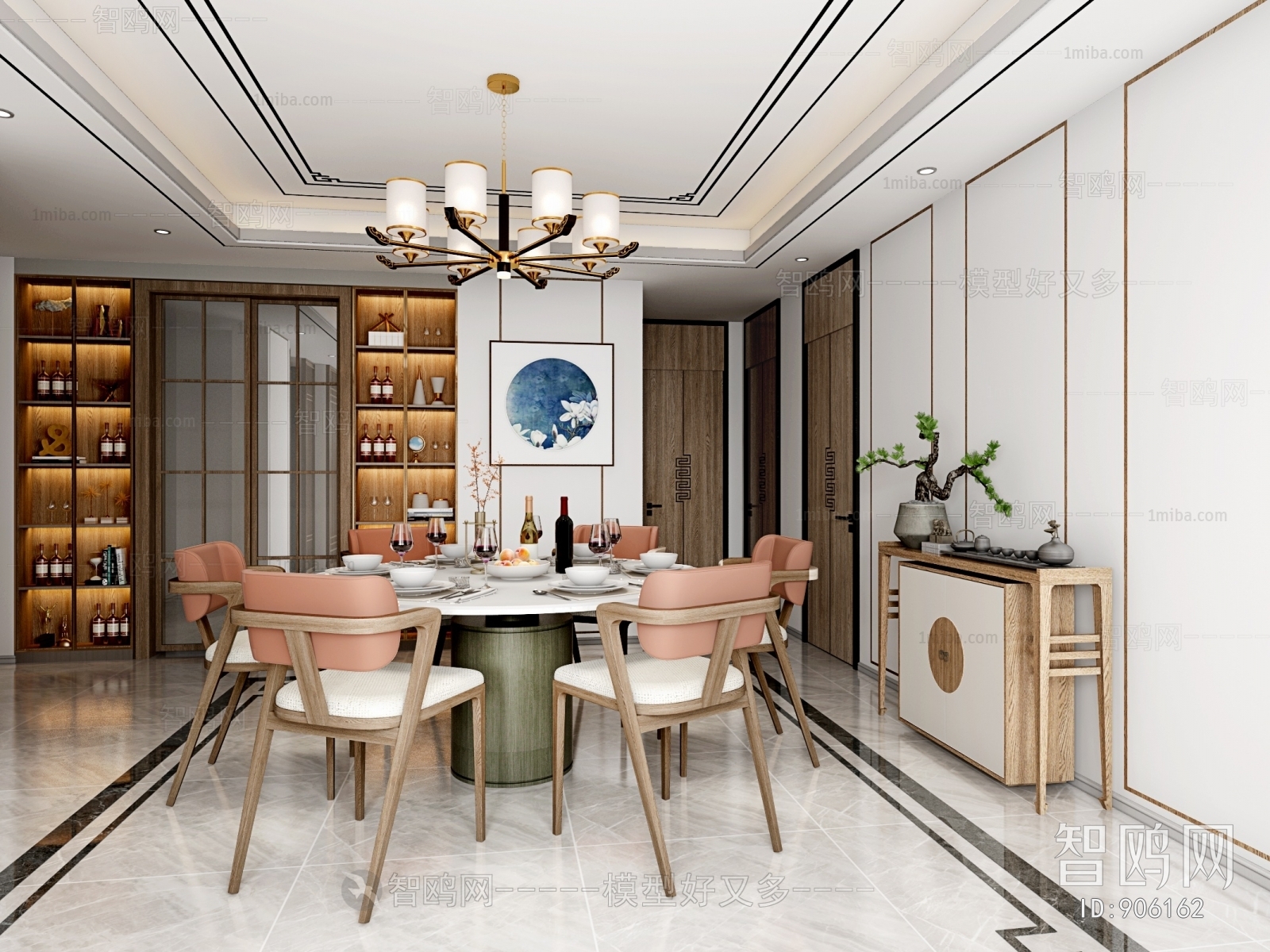 New Chinese Style Dining Room