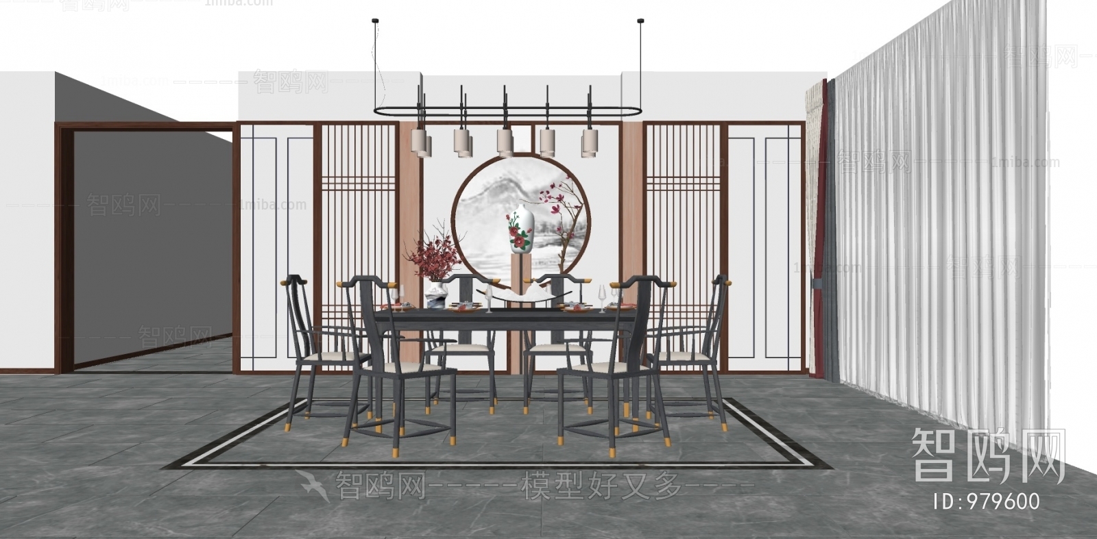 New Chinese Style Dining Room