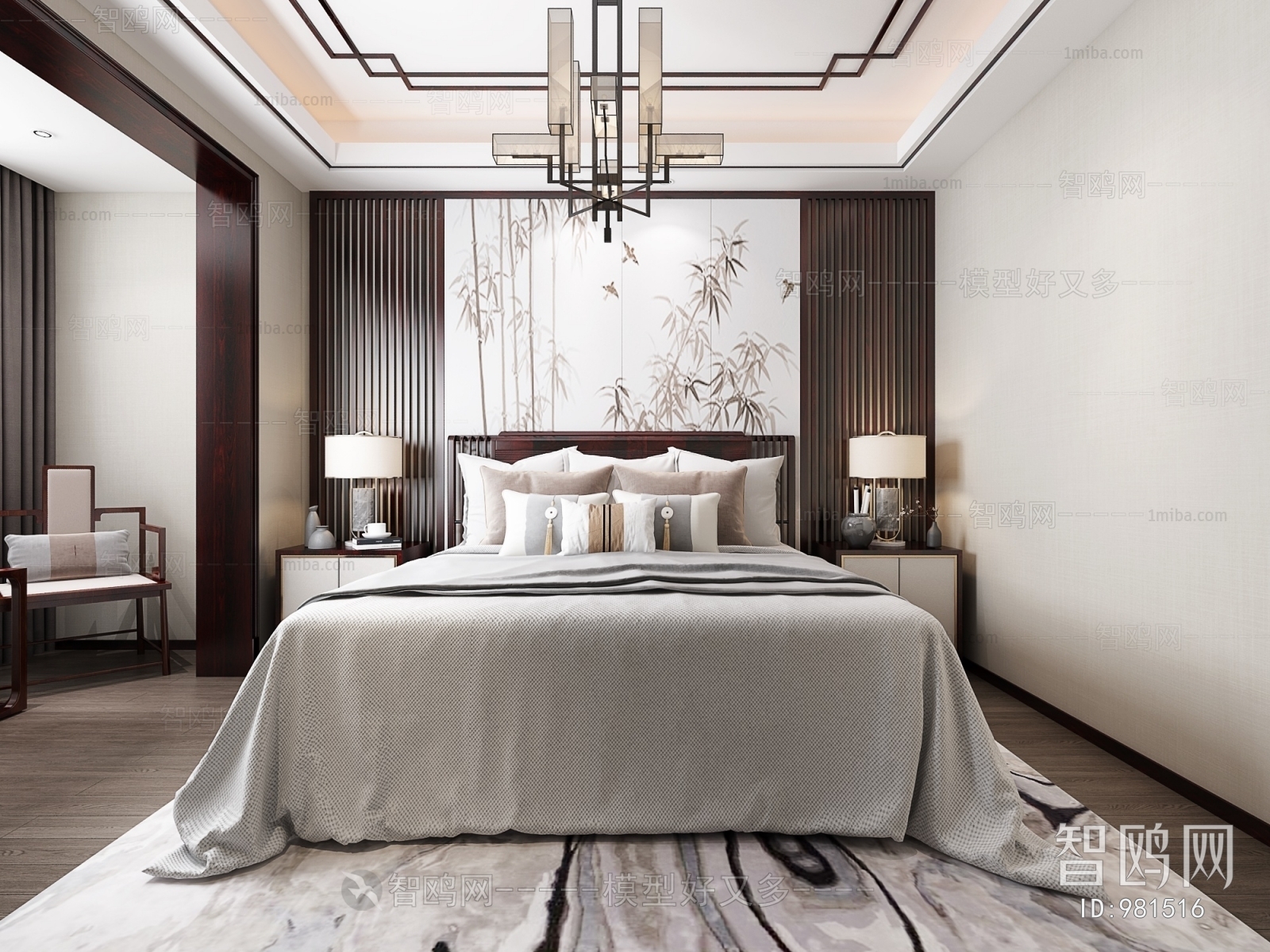 New Chinese Style Bedroom