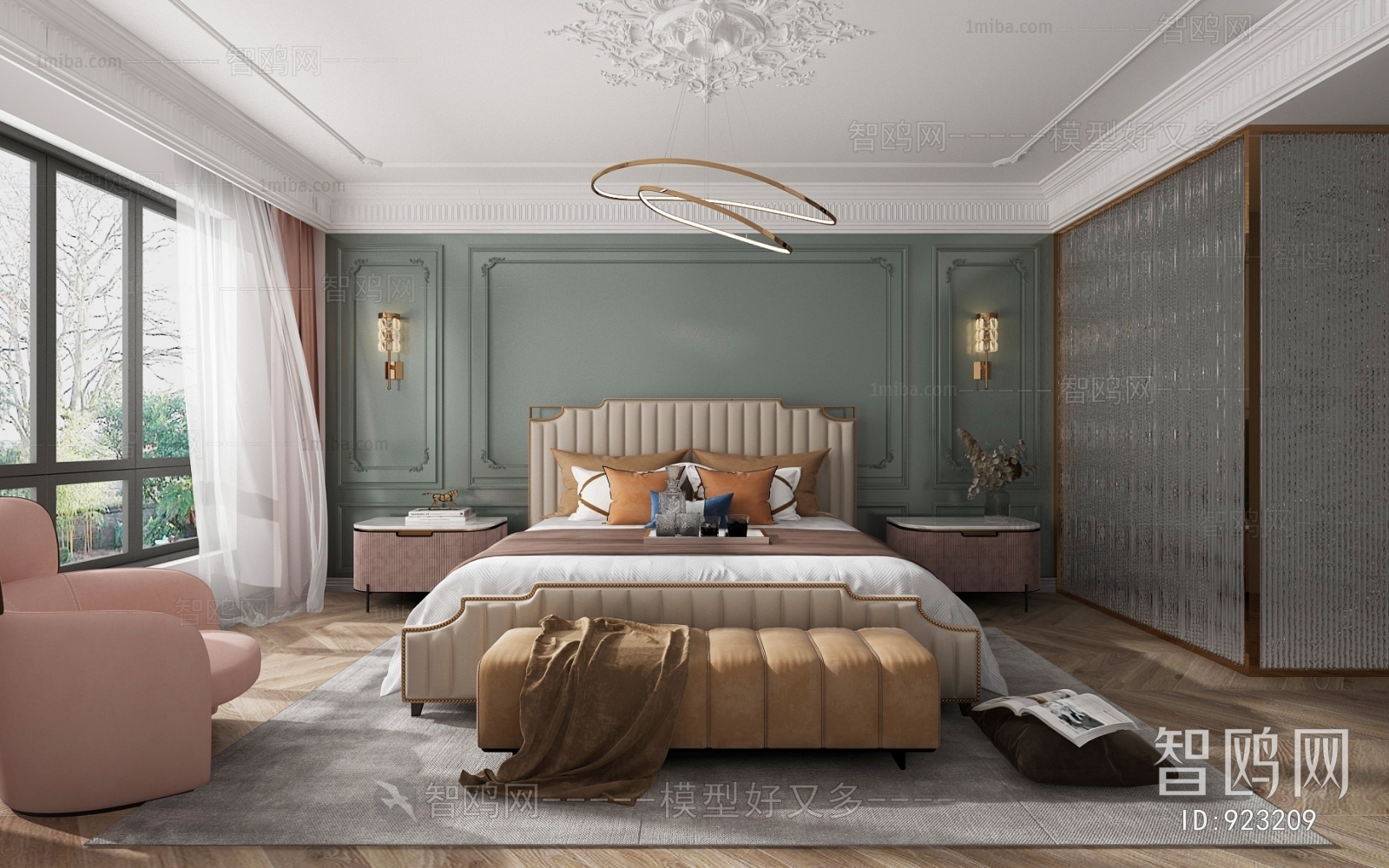 Simple European Style Bedroom