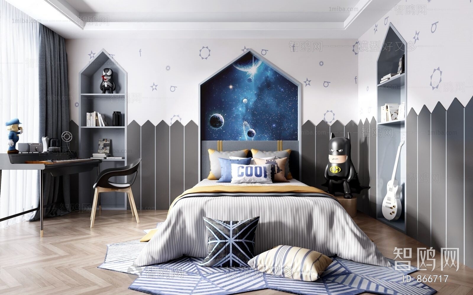 Modern Boy's Room And Son's Room