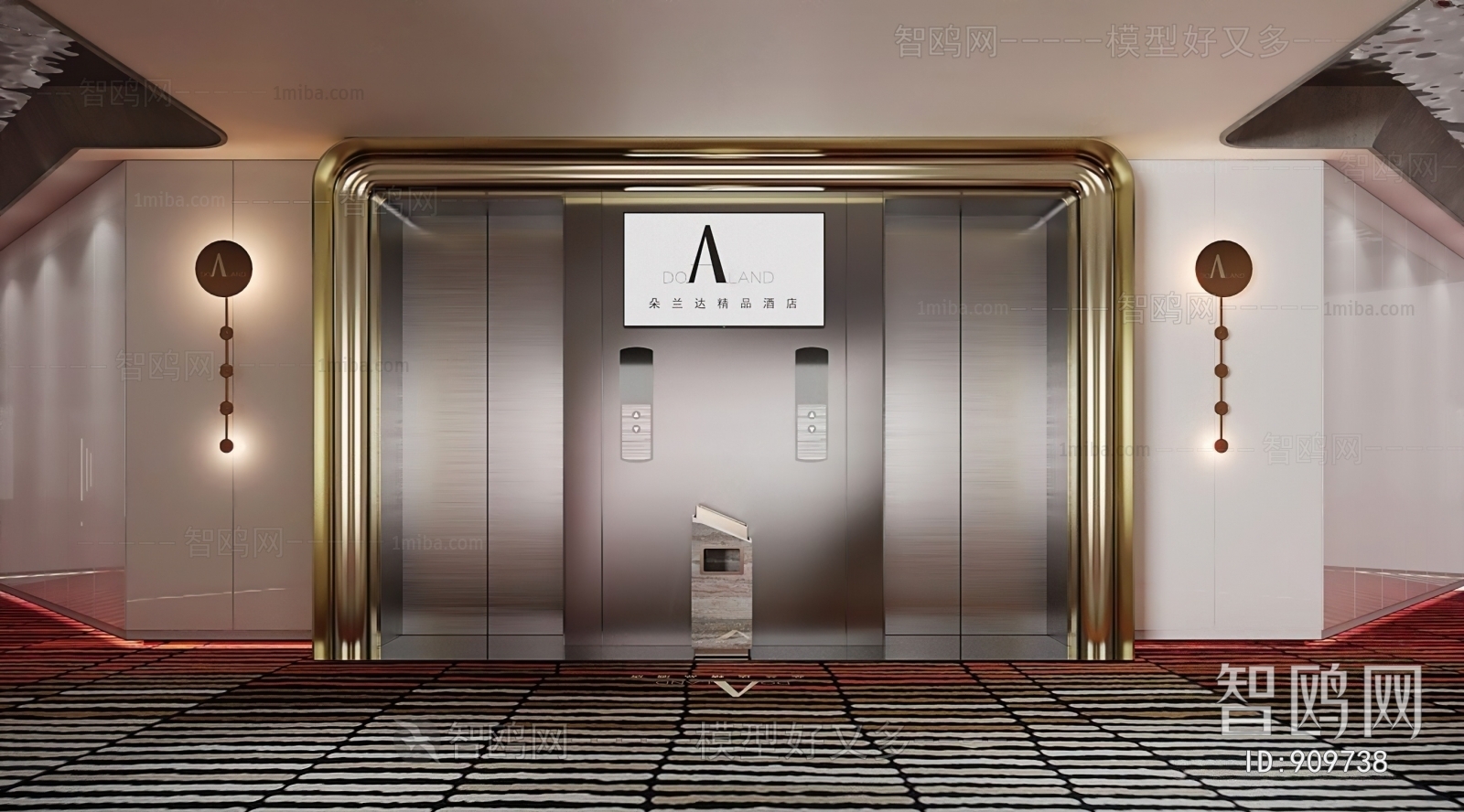 Modern Office Elevator Hall