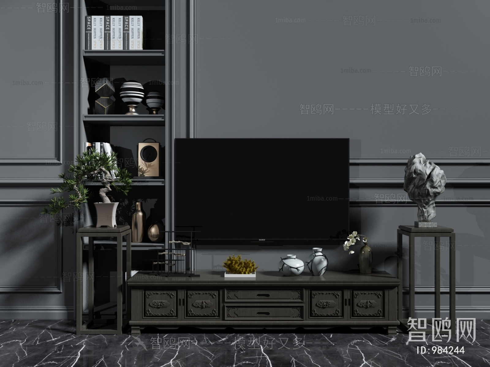 New Chinese Style TV Cabinet