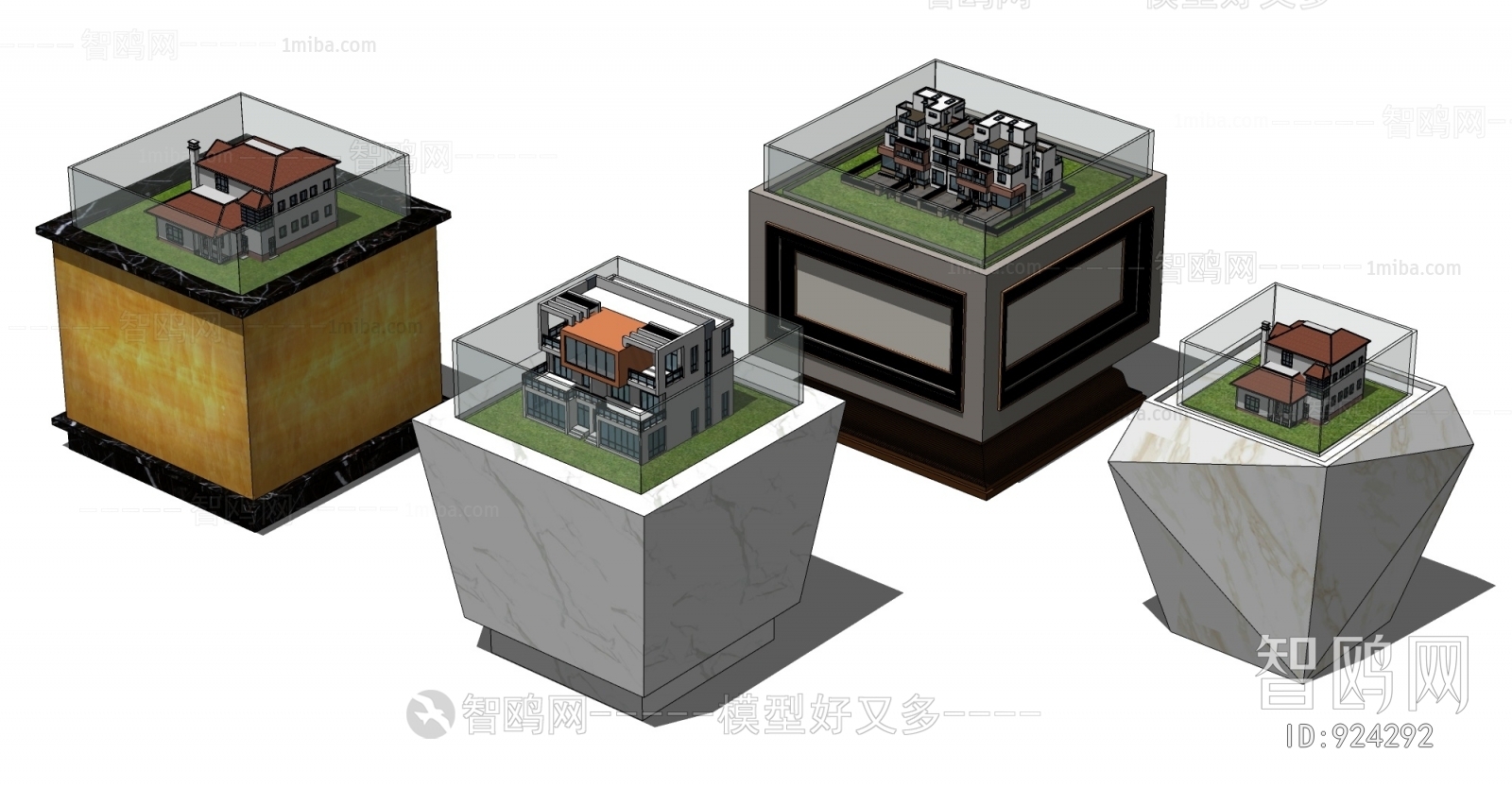 现代沙盘玻璃展示柜