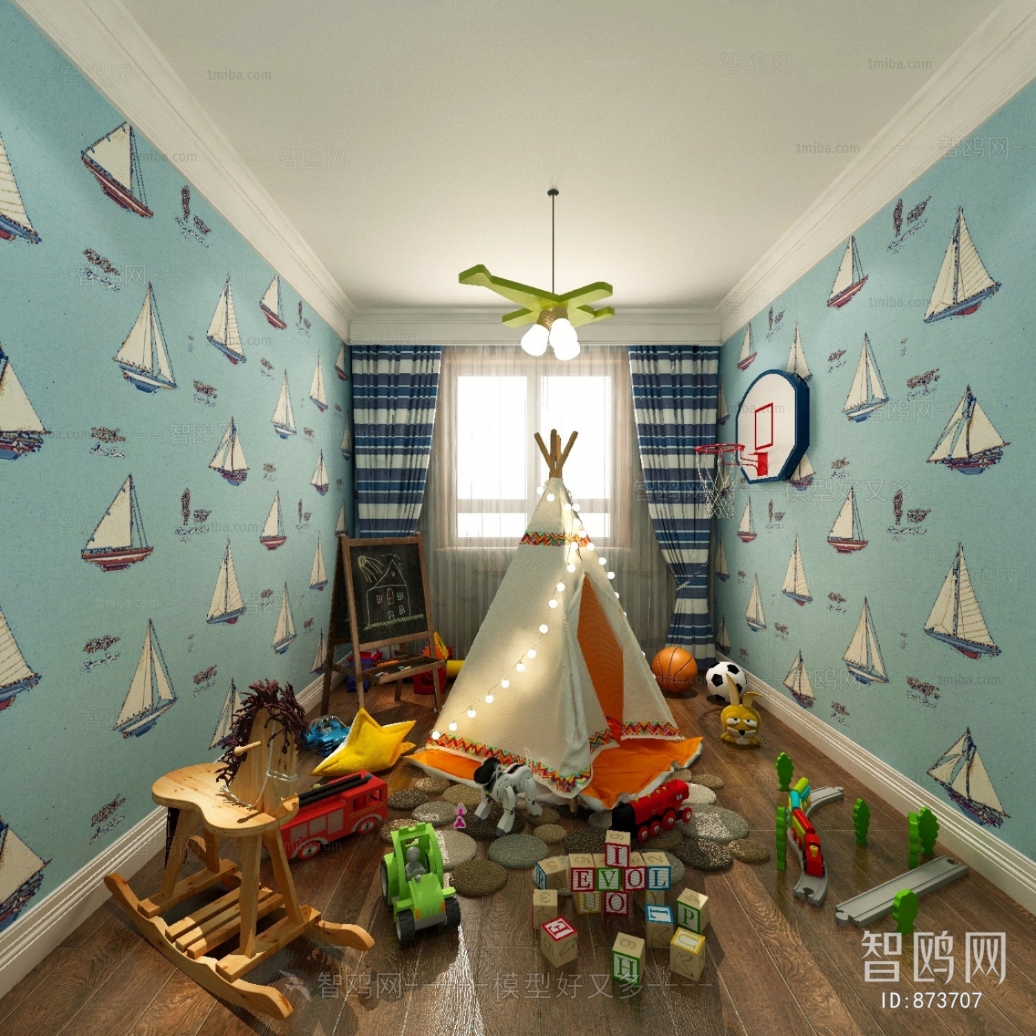 Modern Children's Room Activity Room