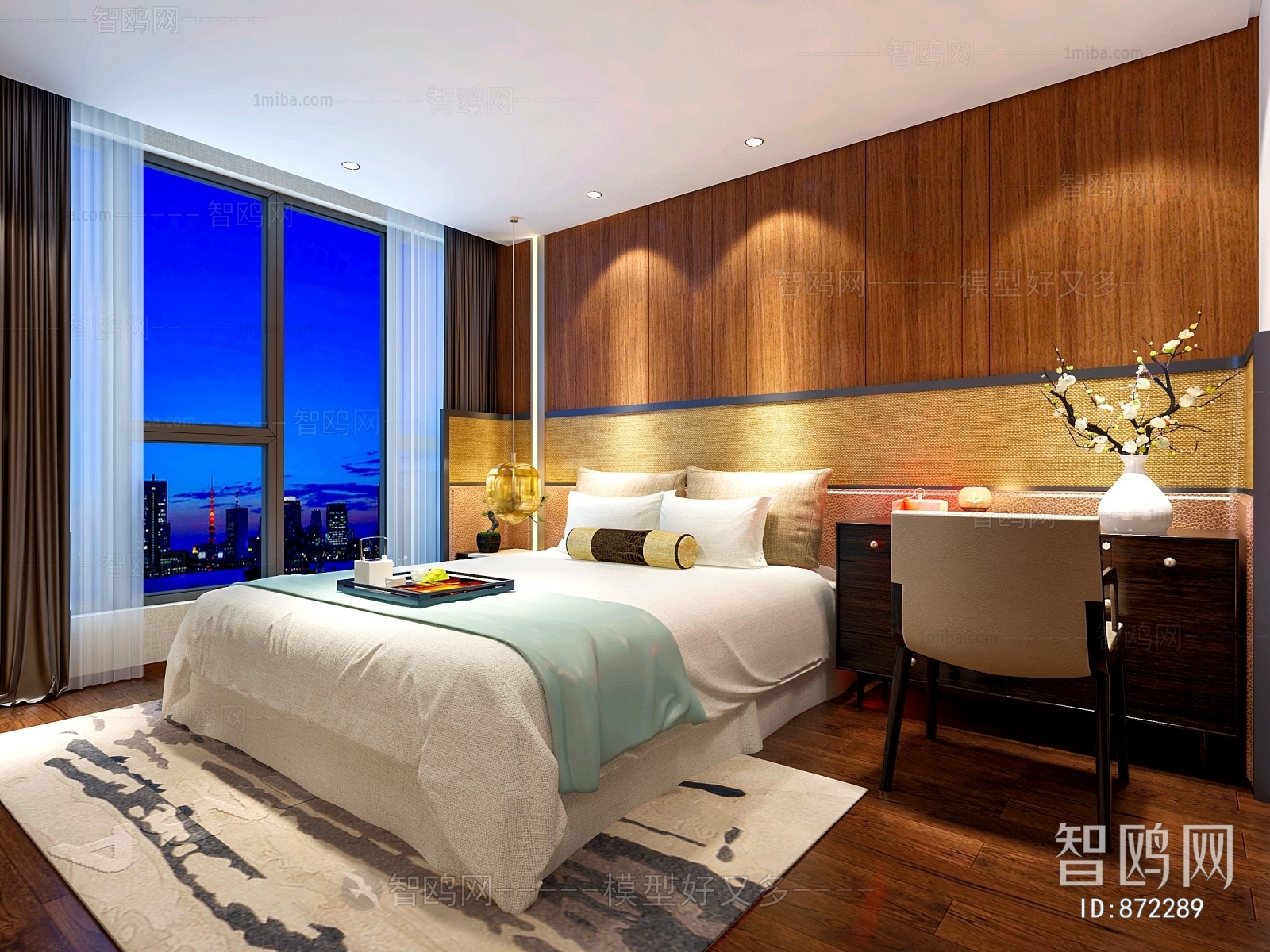 New Chinese Style Bedroom