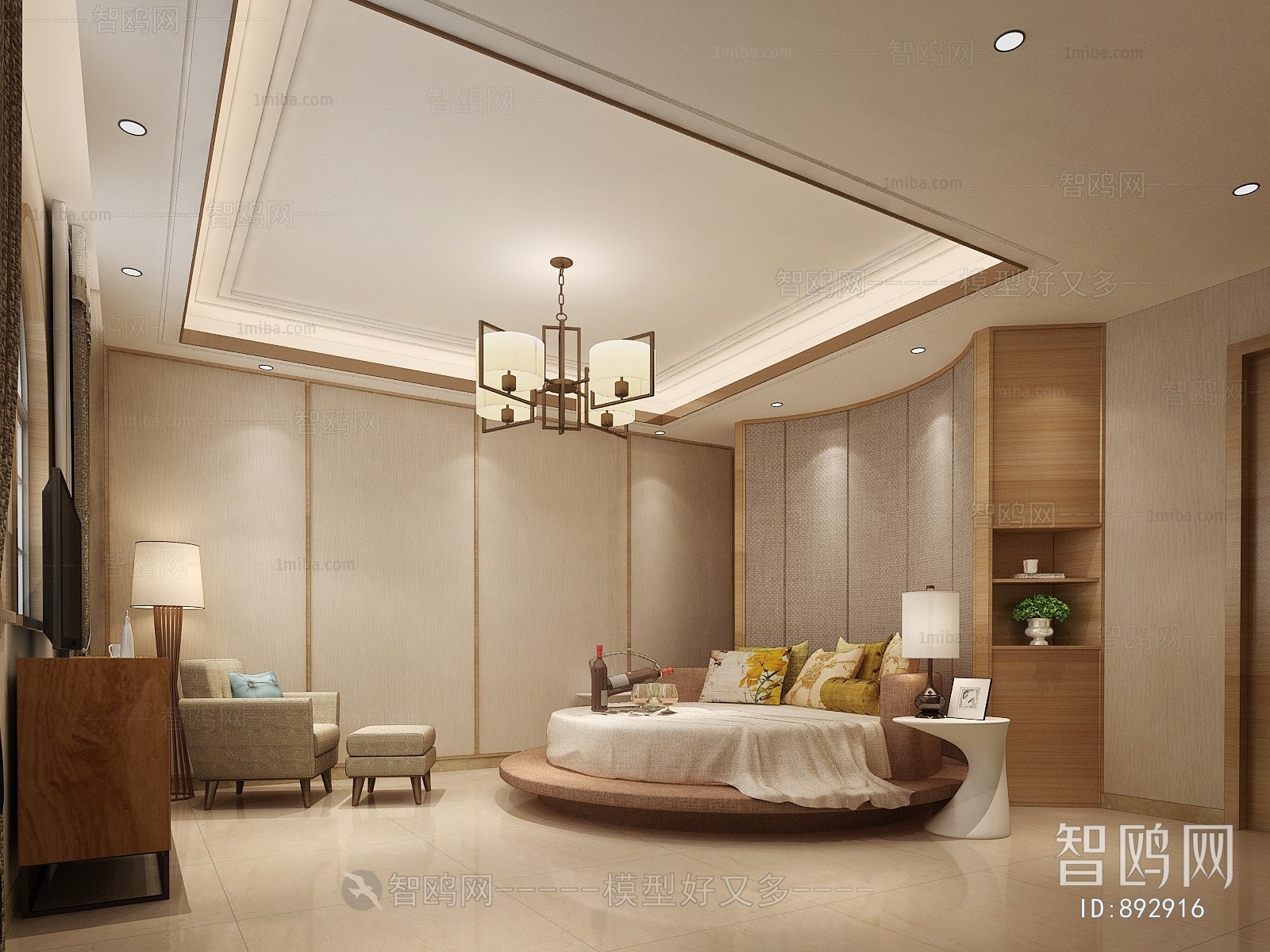 New Chinese Style Bedroom