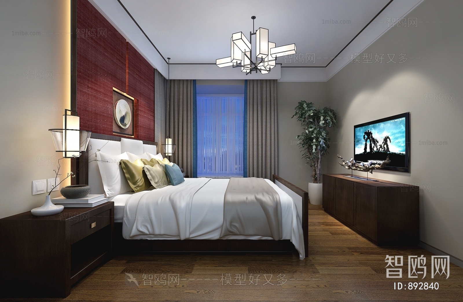 New Chinese Style Bedroom