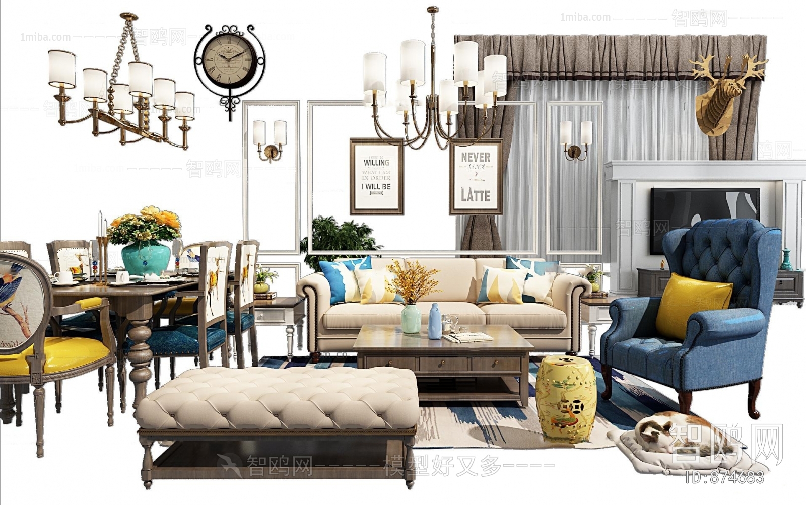 American Style Sofa Combination