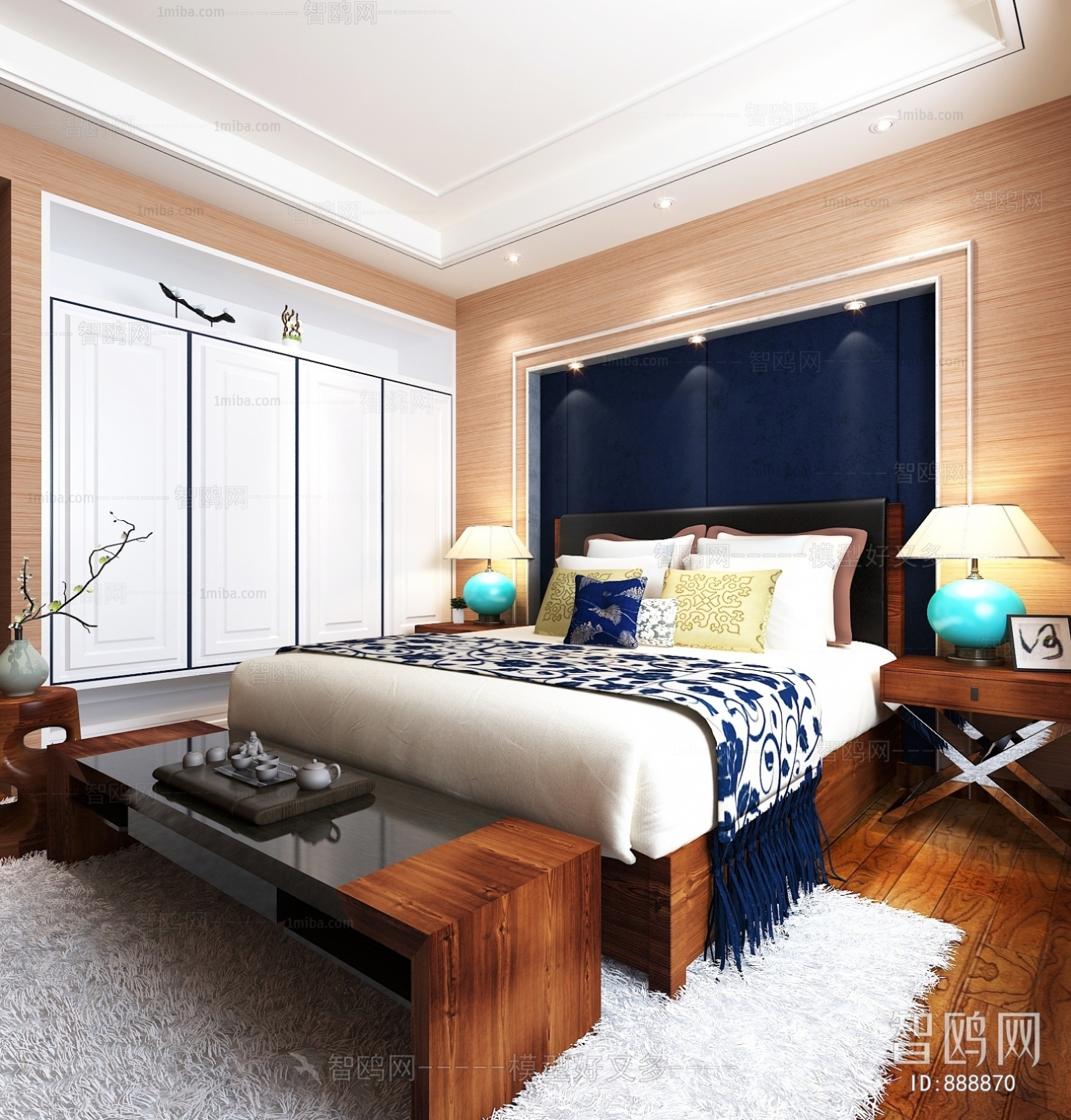 New Chinese Style Bedroom