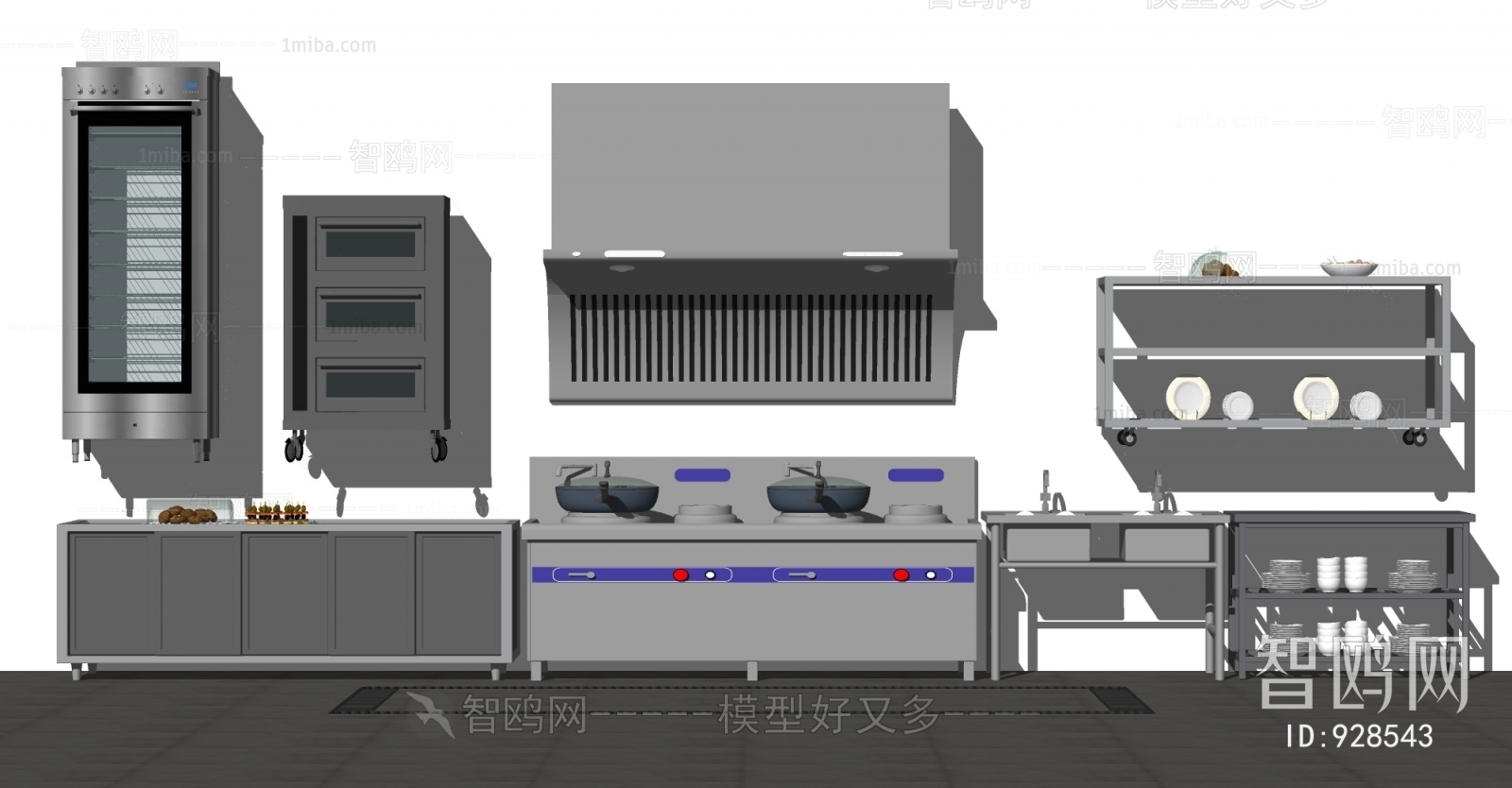 现代燃气灶台电烤箱抽油烟机厨具组合