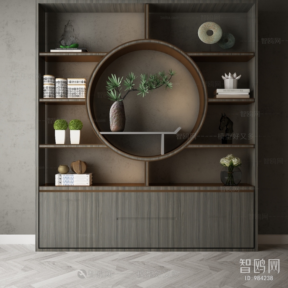 New Chinese Style Decorative Cabinet