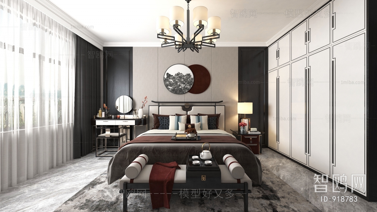 New Chinese Style Bedroom