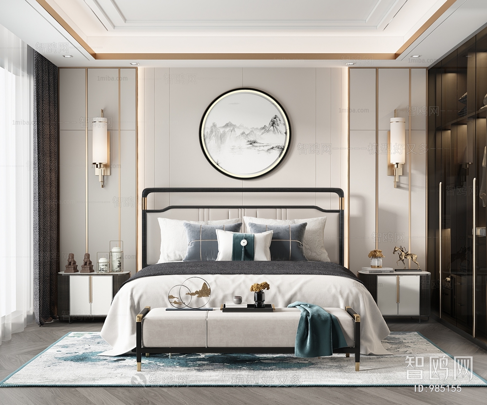 New Chinese Style Bedroom