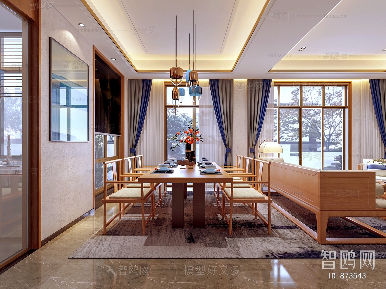 New Chinese Style Dining Room