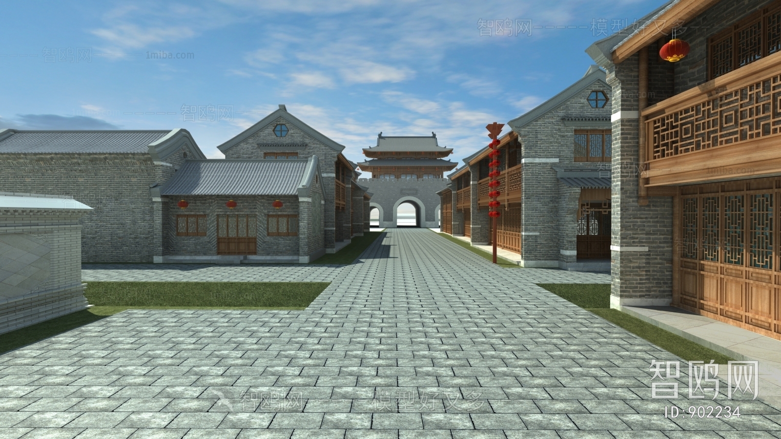 New Chinese Style Ancient Architectural Buildings