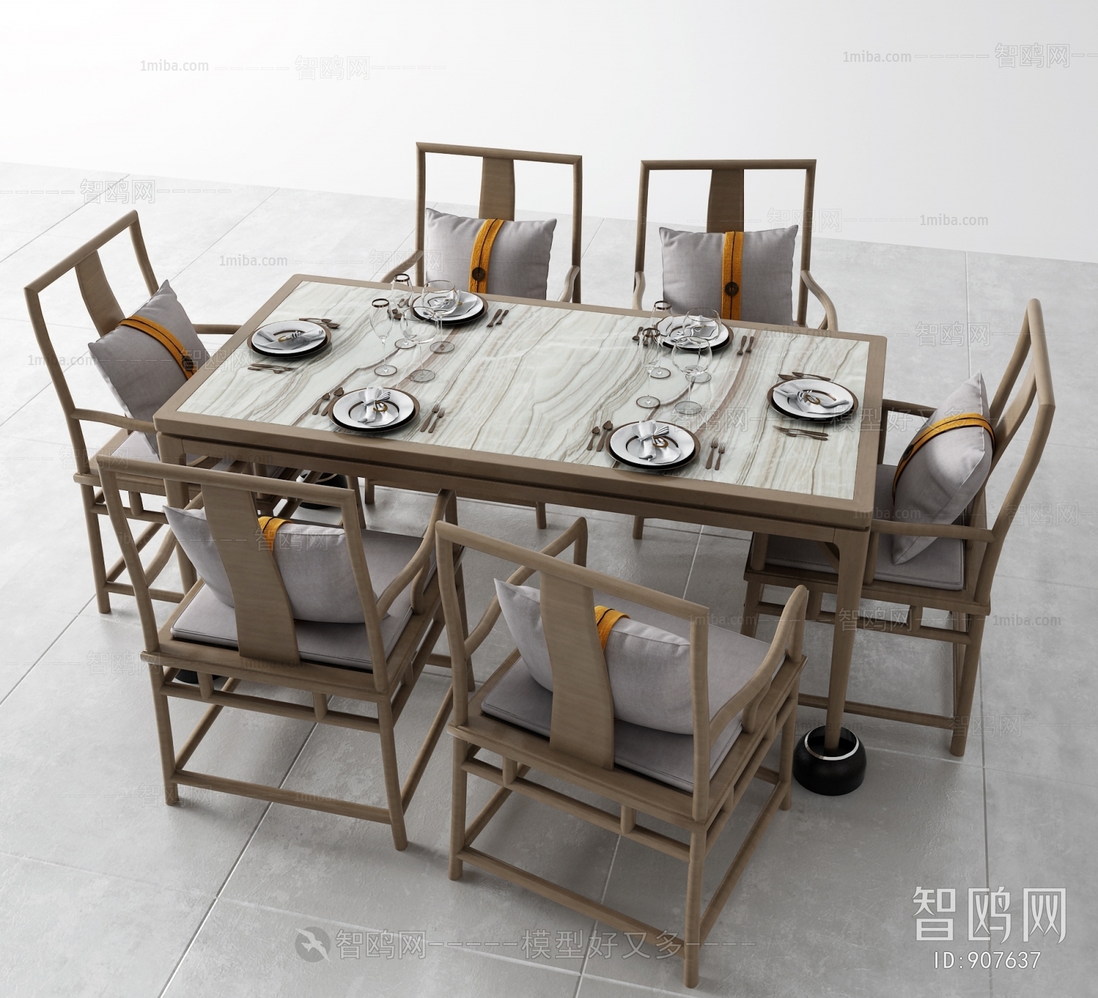 New Chinese Style Dining Table And Chairs