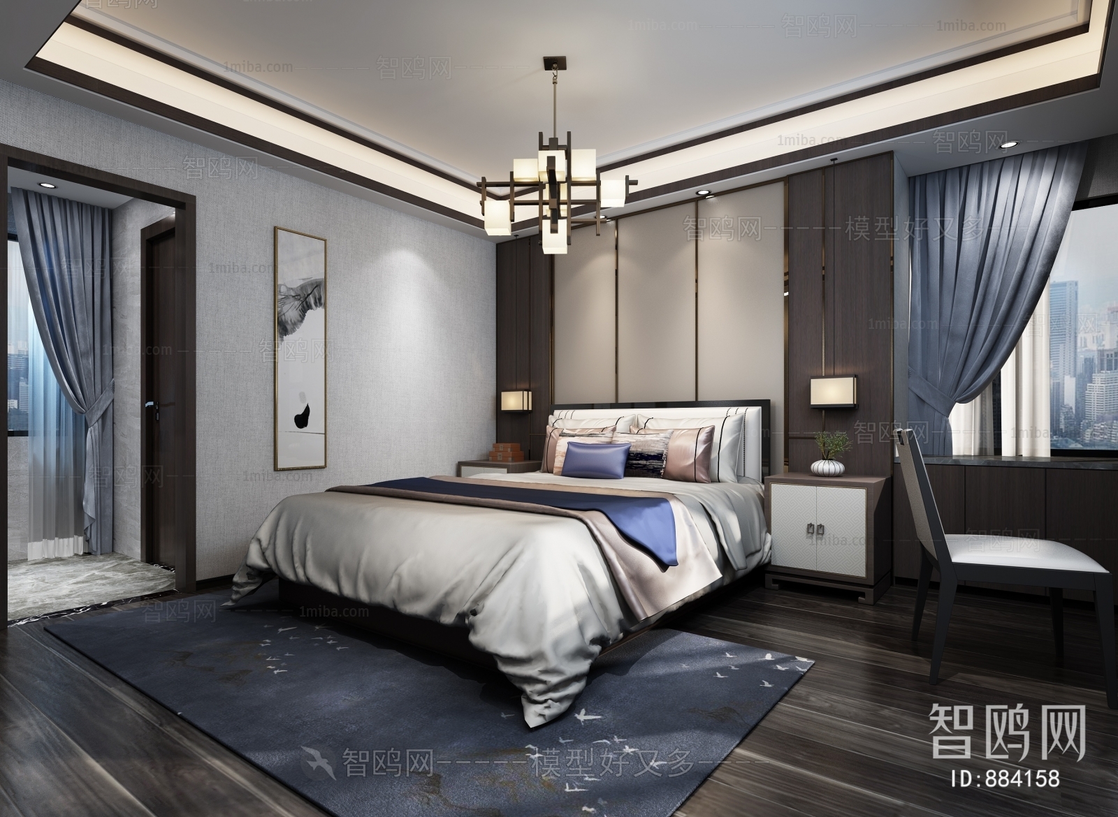 New Chinese Style Bedroom