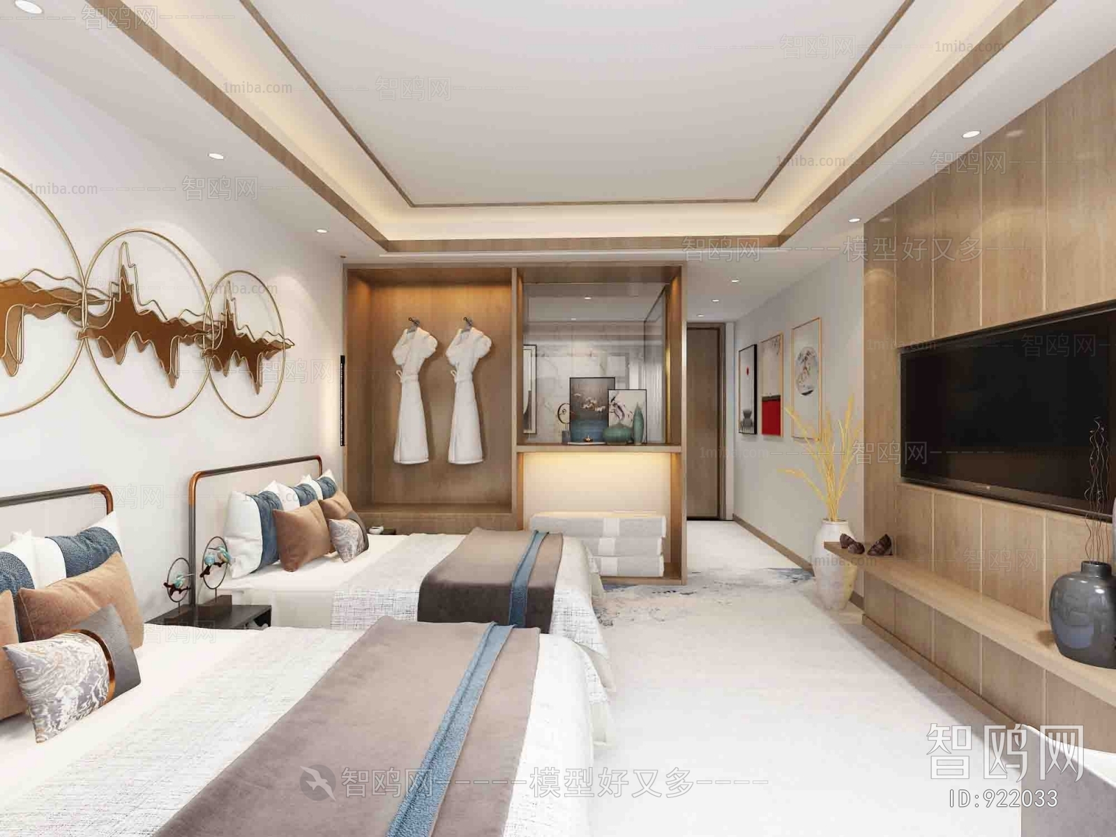 New Chinese Style Bedroom