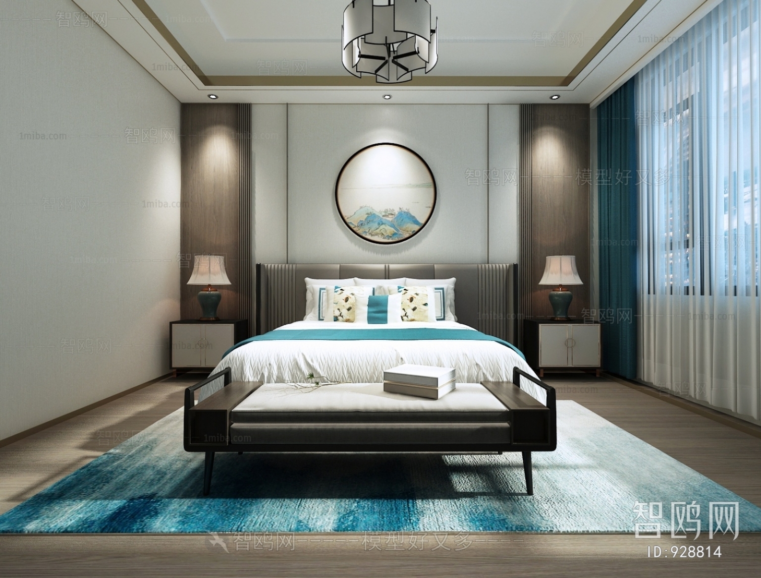 New Chinese Style Bedroom