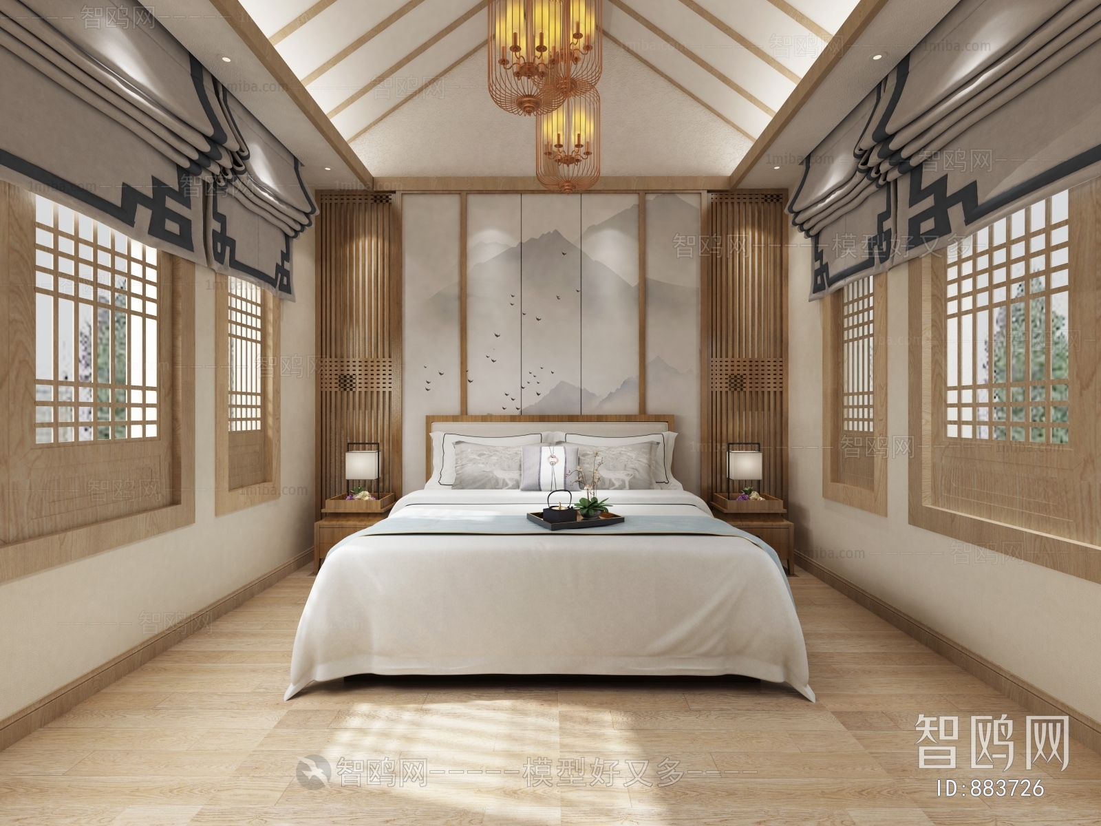 New Chinese Style Bedroom