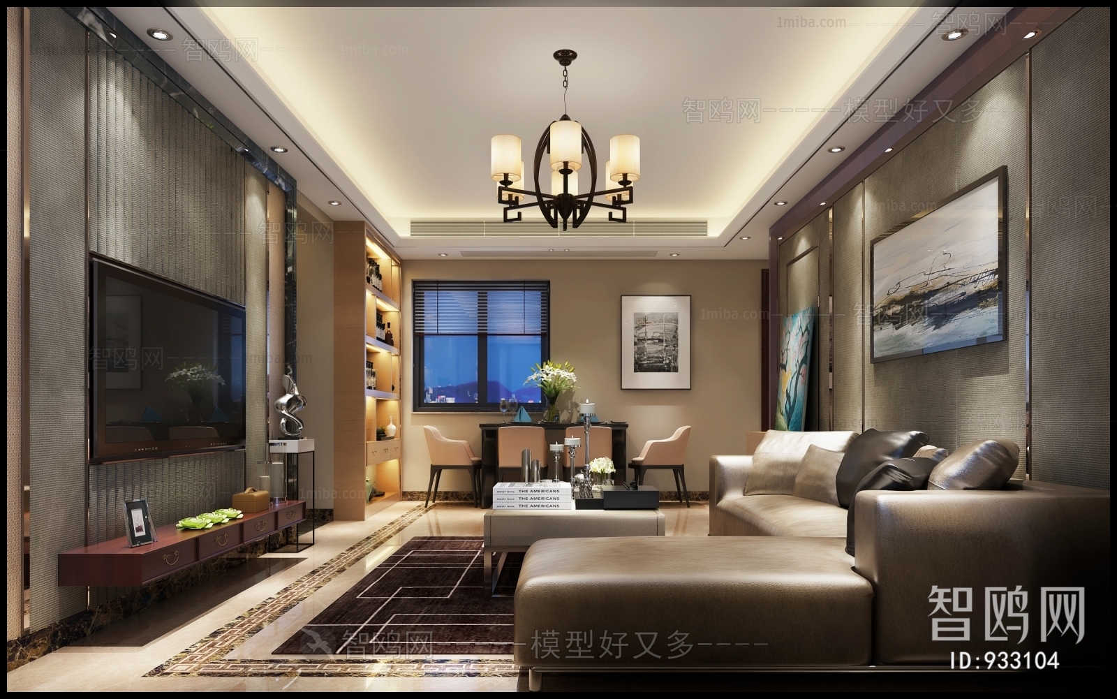 New Chinese Style A Living Room