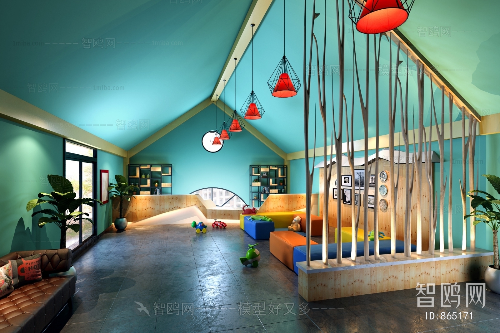 Modern Children's Room Activity Room