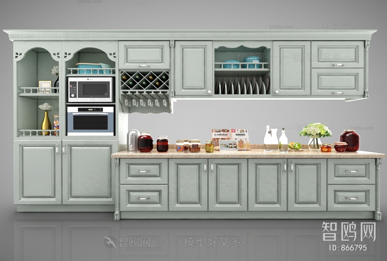 Simple European Style Kitchen Cabinet