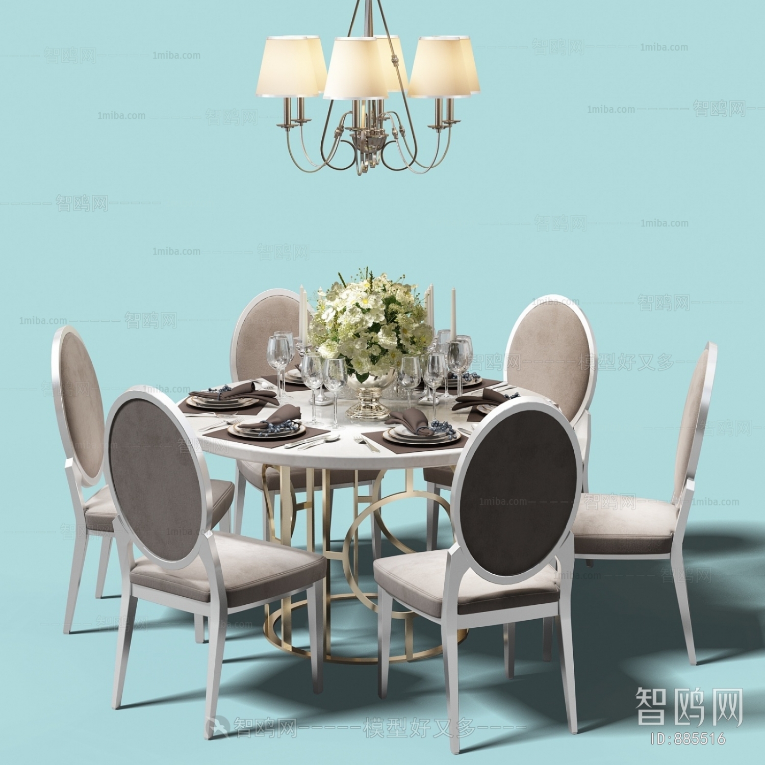 American Style Dining Table And Chairs