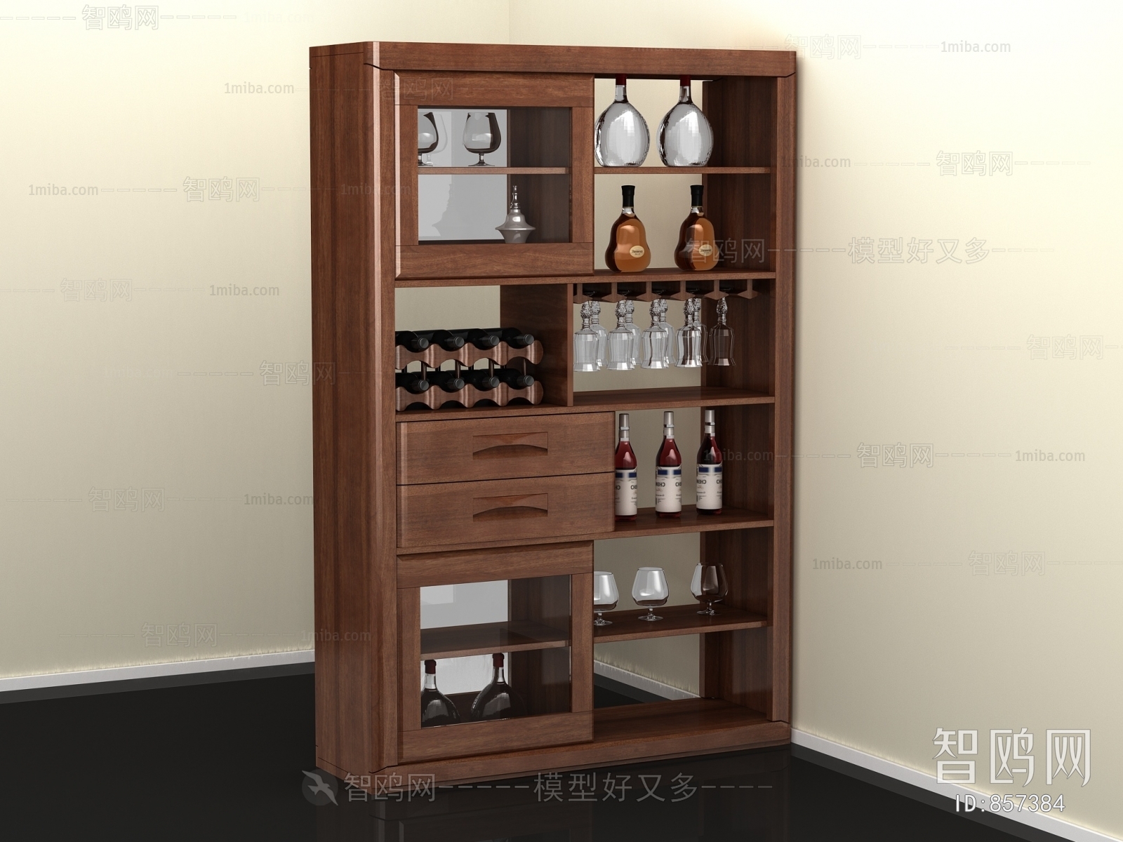 Simple European Style Wine Cabinet