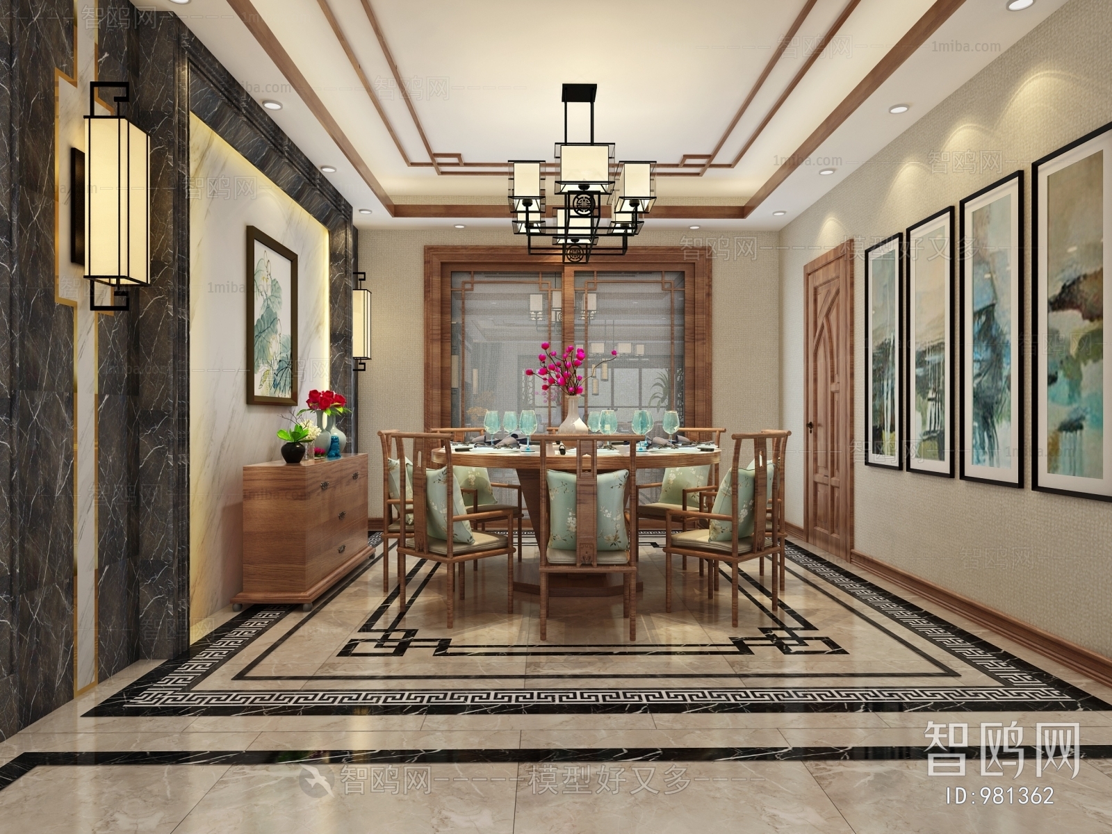 New Chinese Style Dining Room