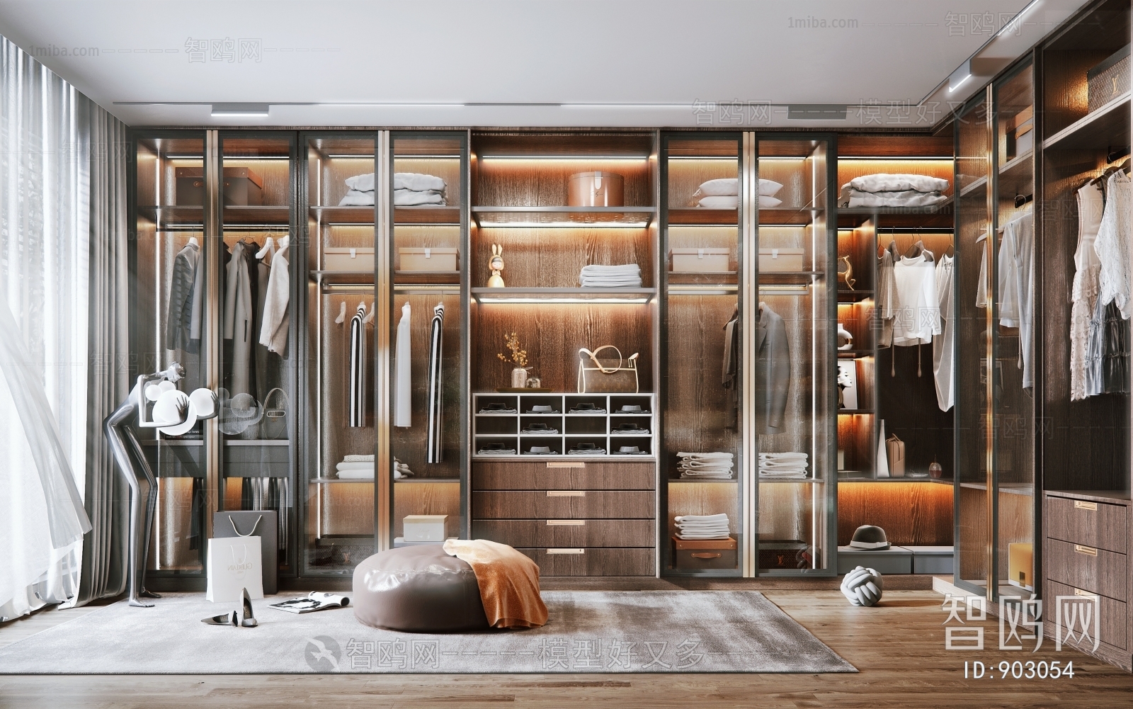 Modern Clothes Storage Area