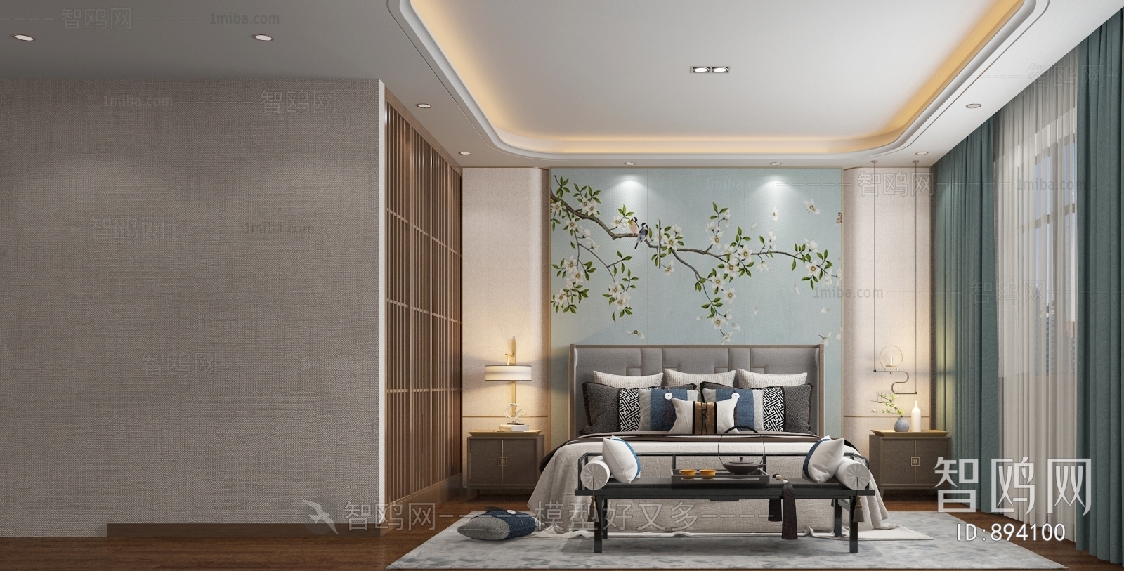 New Chinese Style Bedroom