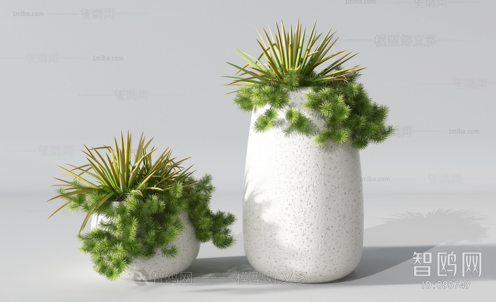 Modern Potted Green Plant