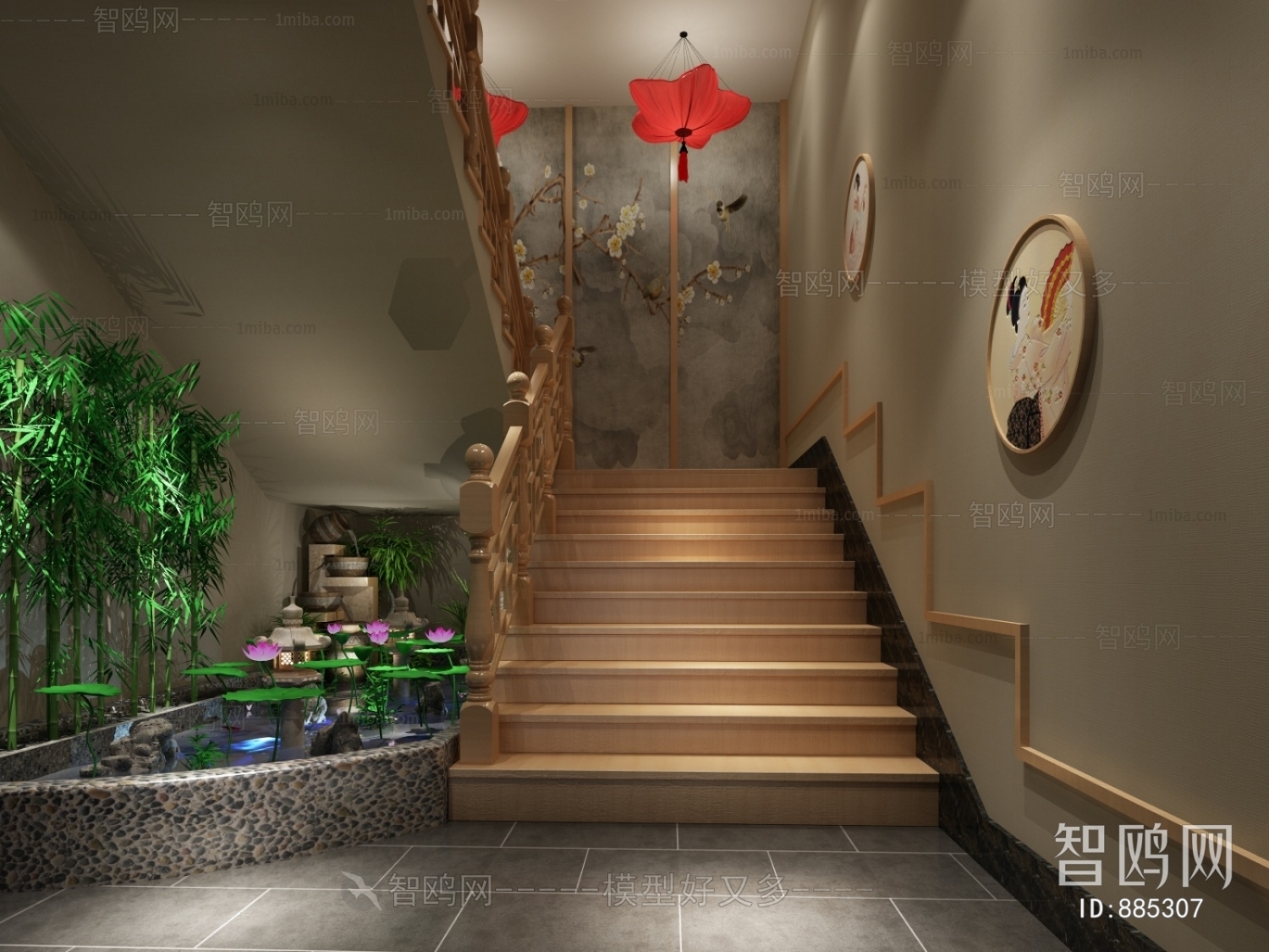 New Chinese Style Stairwell