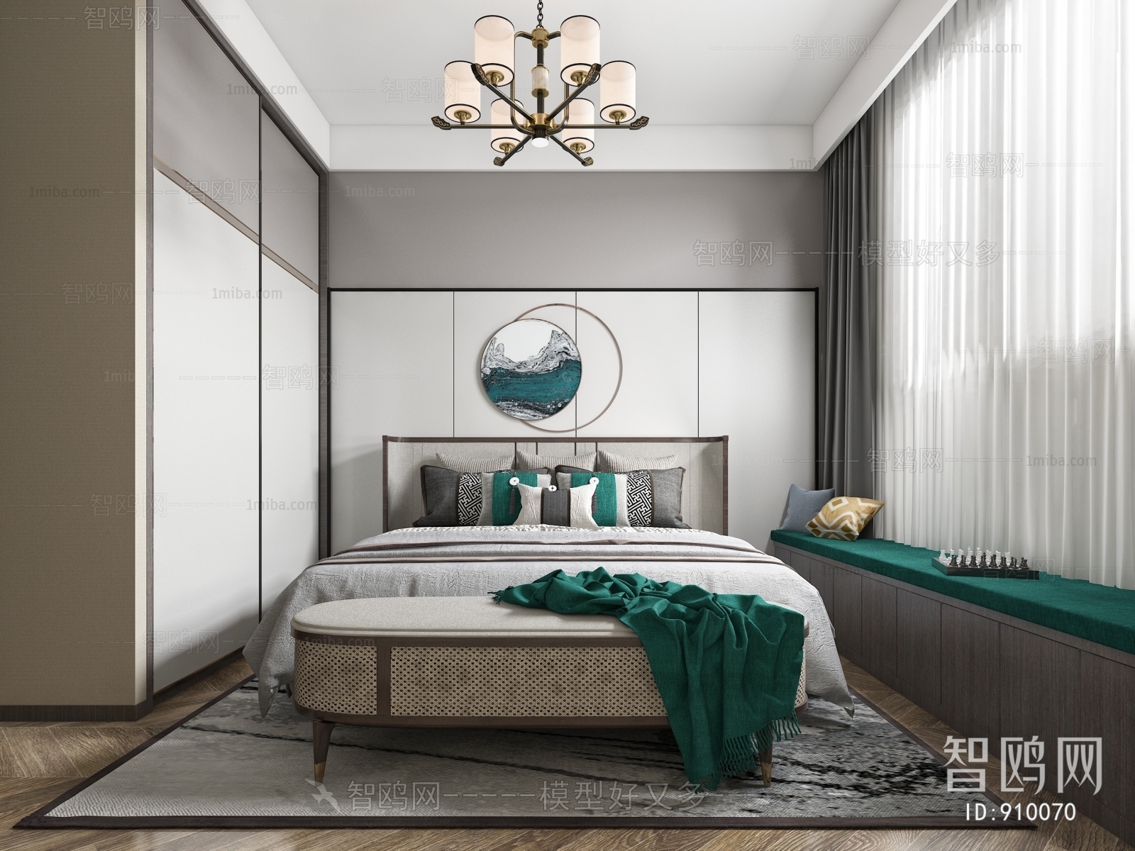 New Chinese Style Bedroom